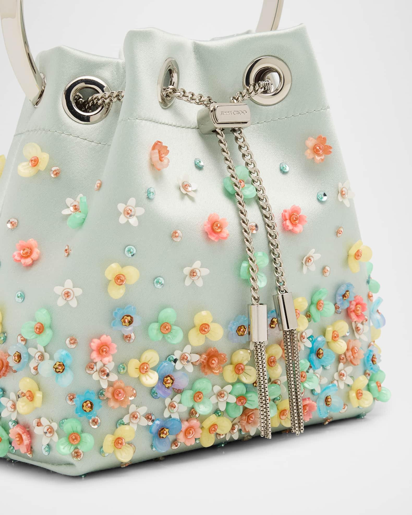 Bon Bon Floral Degrade Satin Bucket Bag Product Image