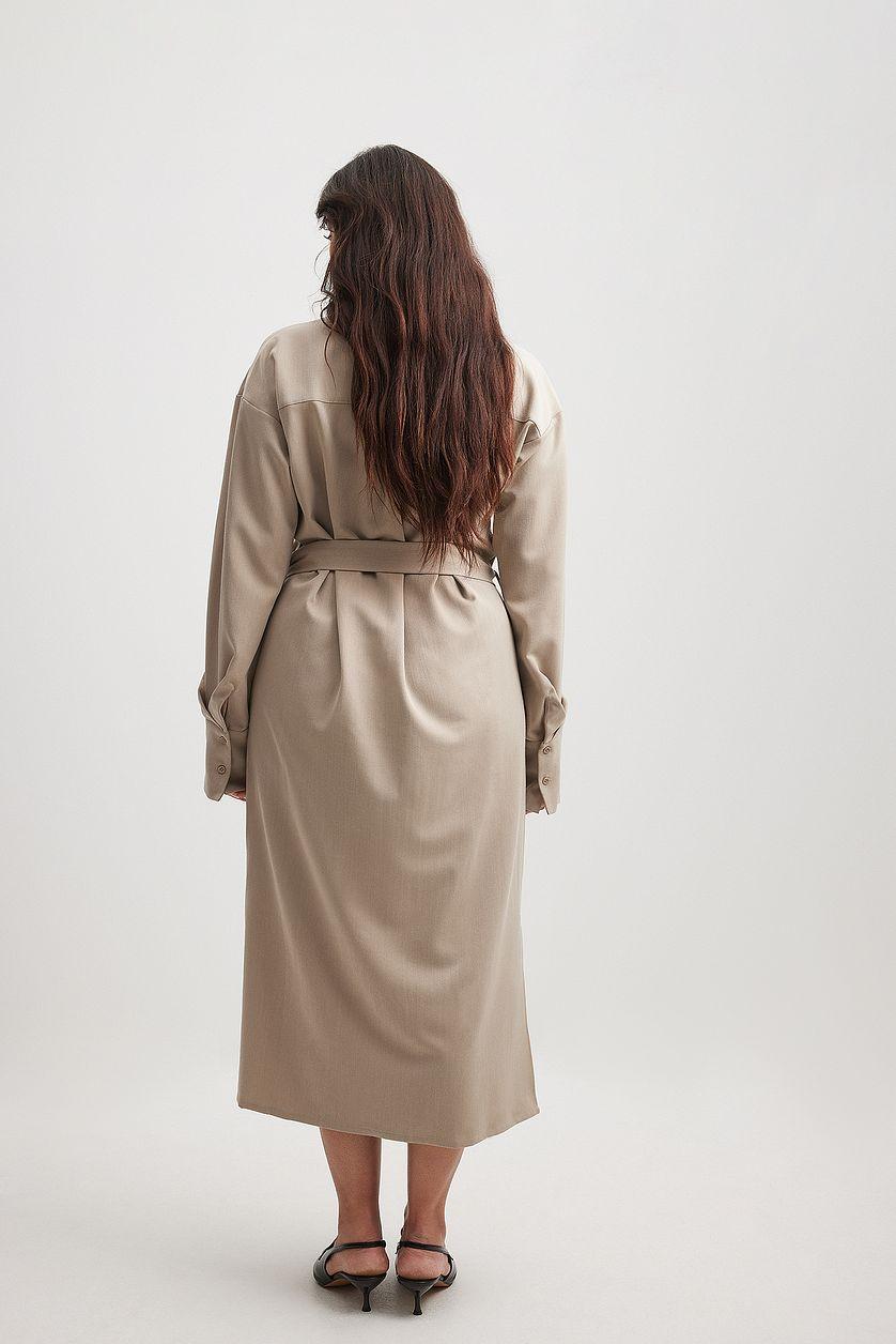 Belted Midi Shirt Dress Product Image