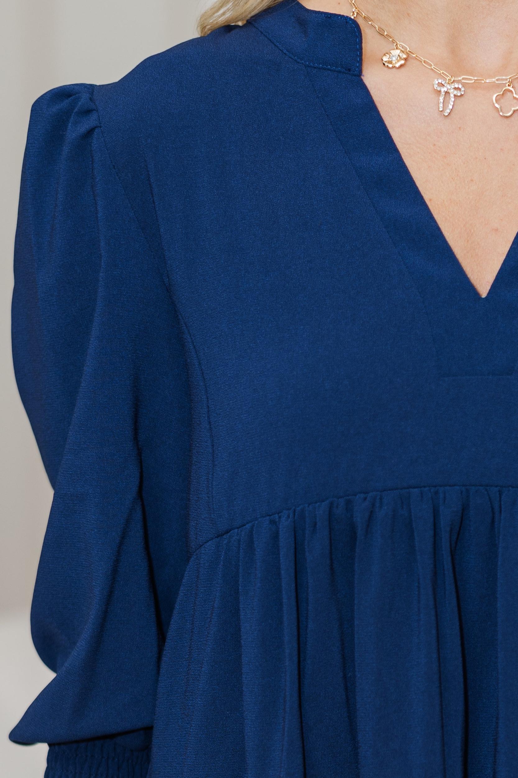 NURSING COLLECTION: In Your Happy Place Navy Blue Dress Female Product Image