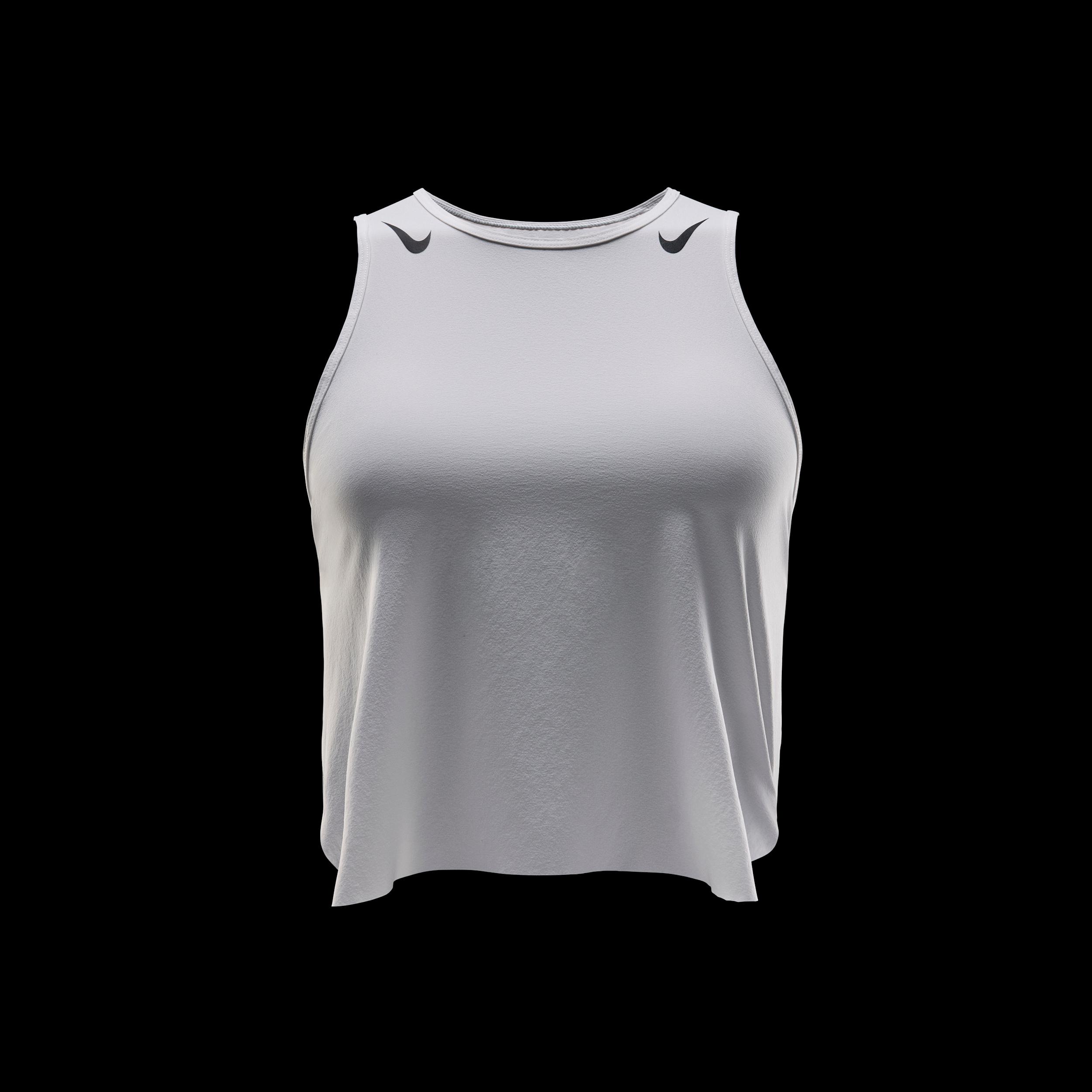 Nike Womens AeroSwift Dri-FIT ADV Cropped Running Tank Top | FN2713-100 Product Image