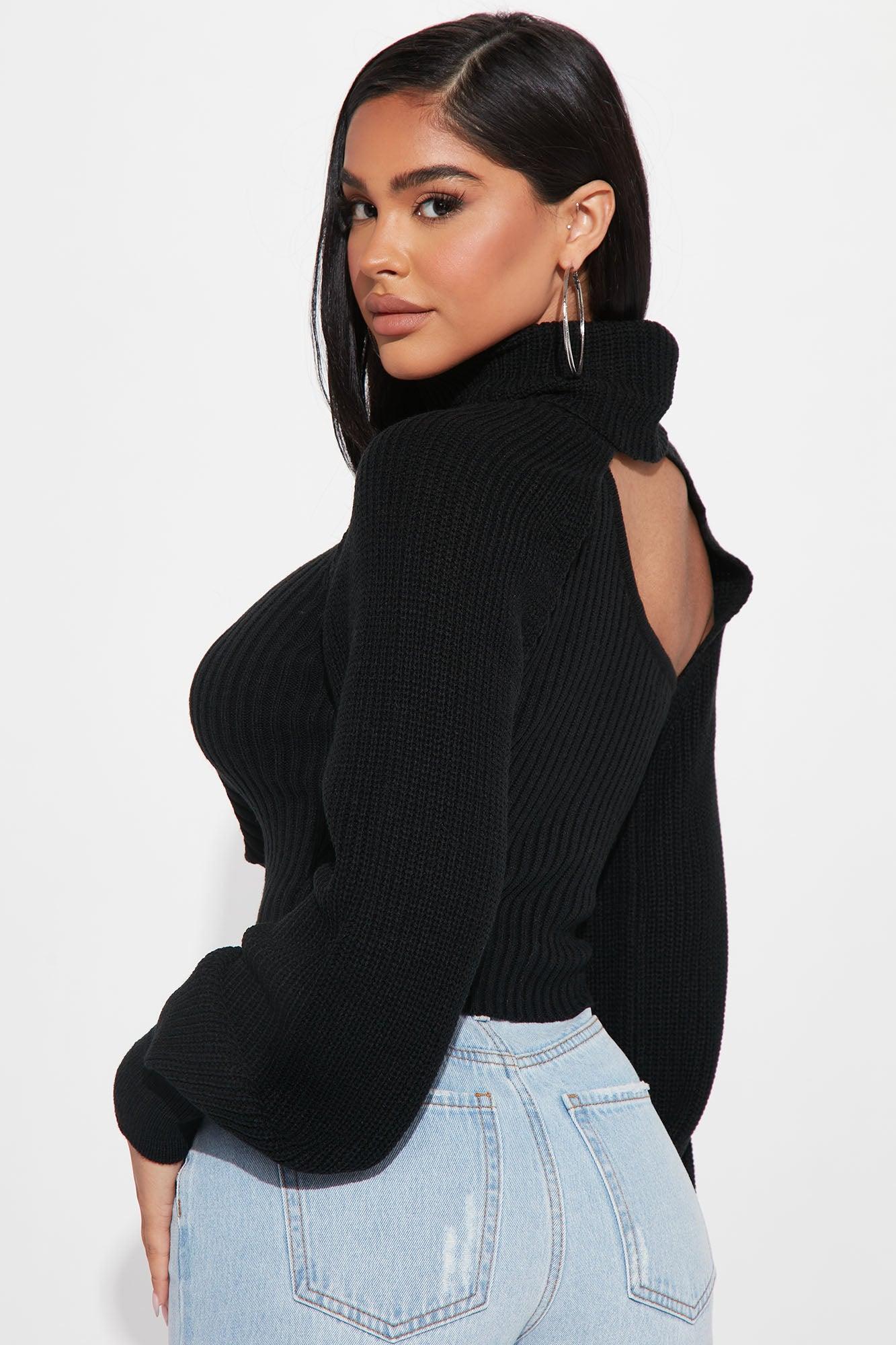 Feel It Out Turtleneck Sweater Set - Black Product Image