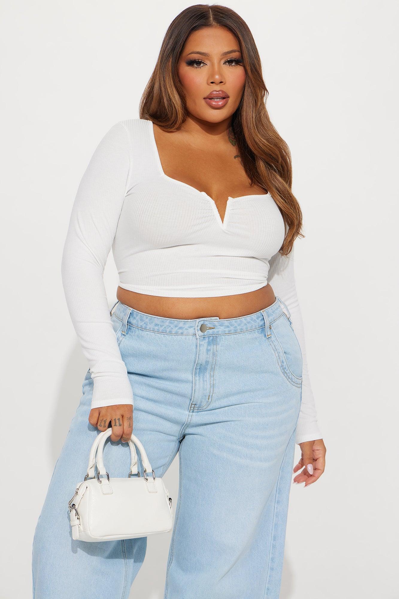 Anaya Ribbed Top - White Product Image