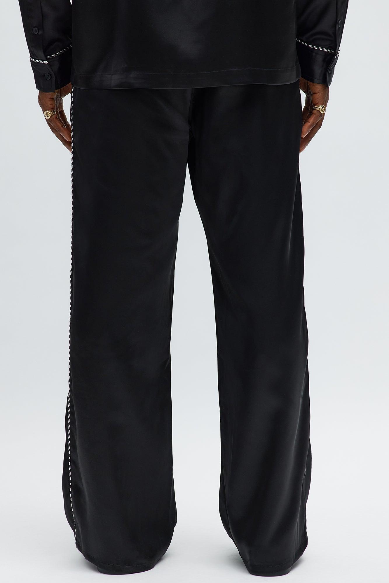Relaxed Luxe Track Trousers - Black Male Product Image