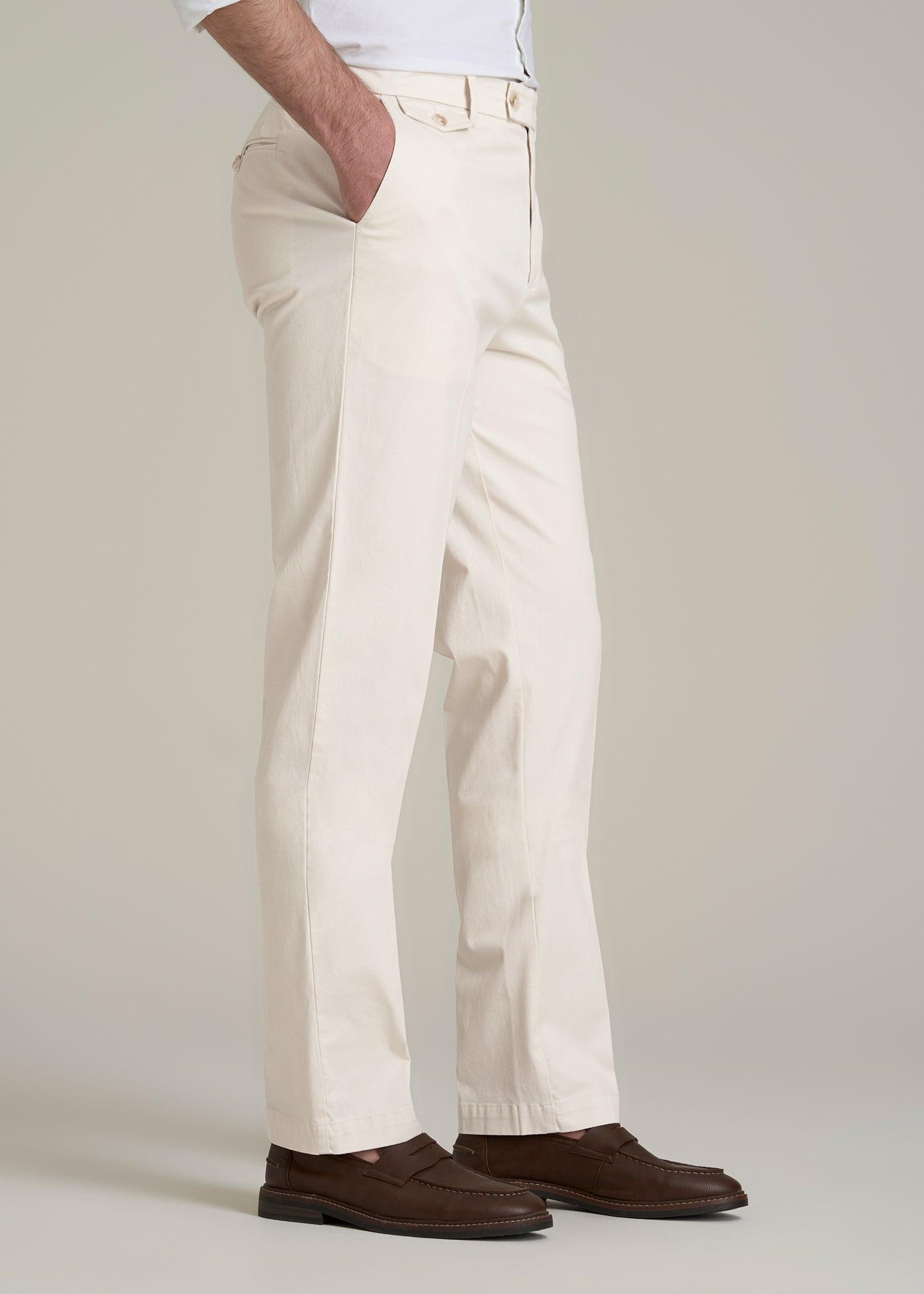 Refined Chinos for Tall Men in Antique White Male Product Image