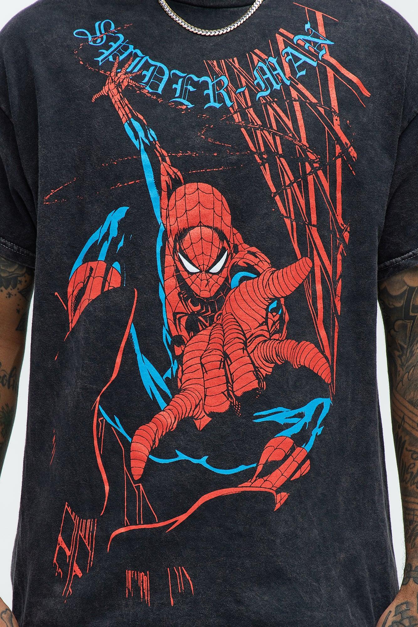 Marvel Friendly Neighborhood Spiderman Short Sleeve Tee - Black Wash Product Image