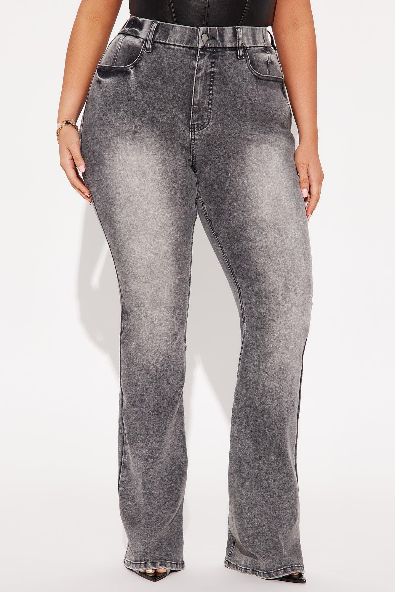 Tall She Stands Out Tummy Control Bootcut Jeans - Grey Product Image