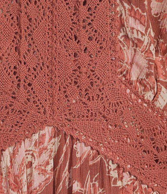 Nurture V-Neck Short Sleeve Trim Maxi Dress Product Image