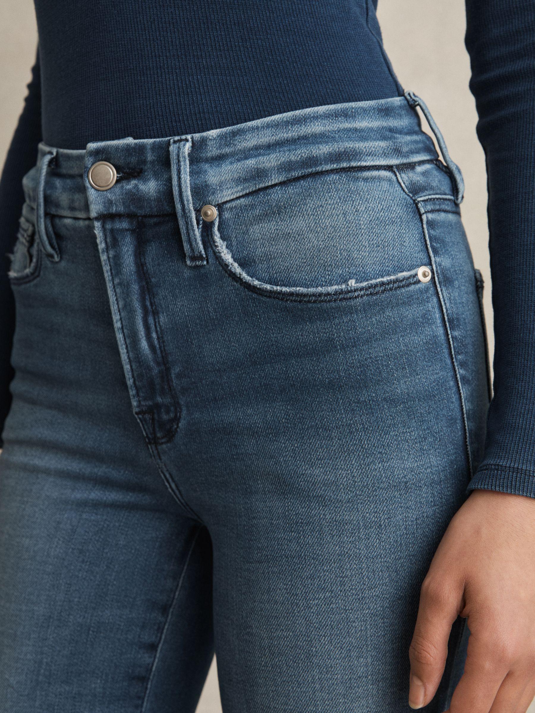 Good American Cropped Bootcut Jeans in Indigo Product Image
