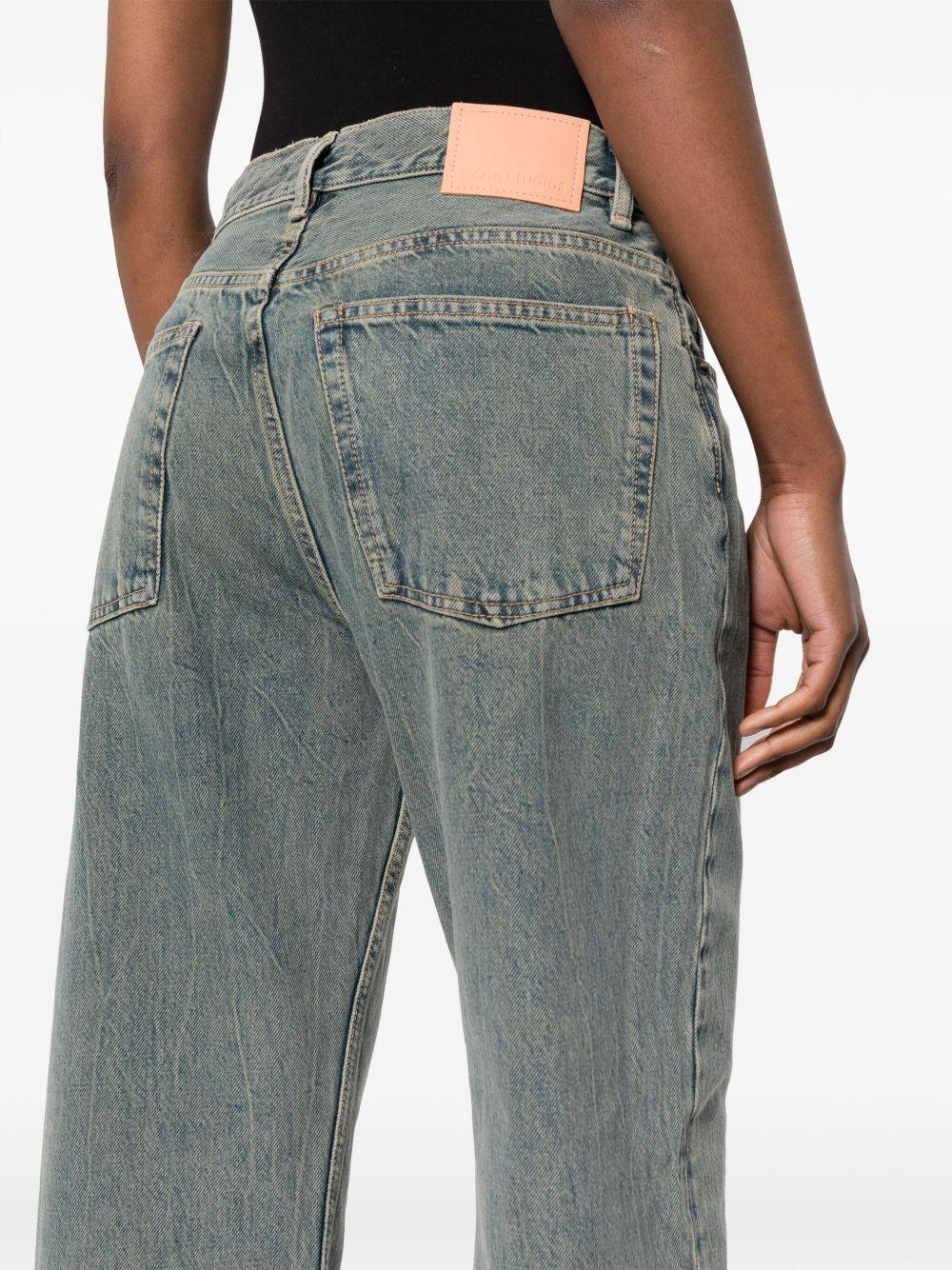 mid-waist wide-leg jeans  Product Image