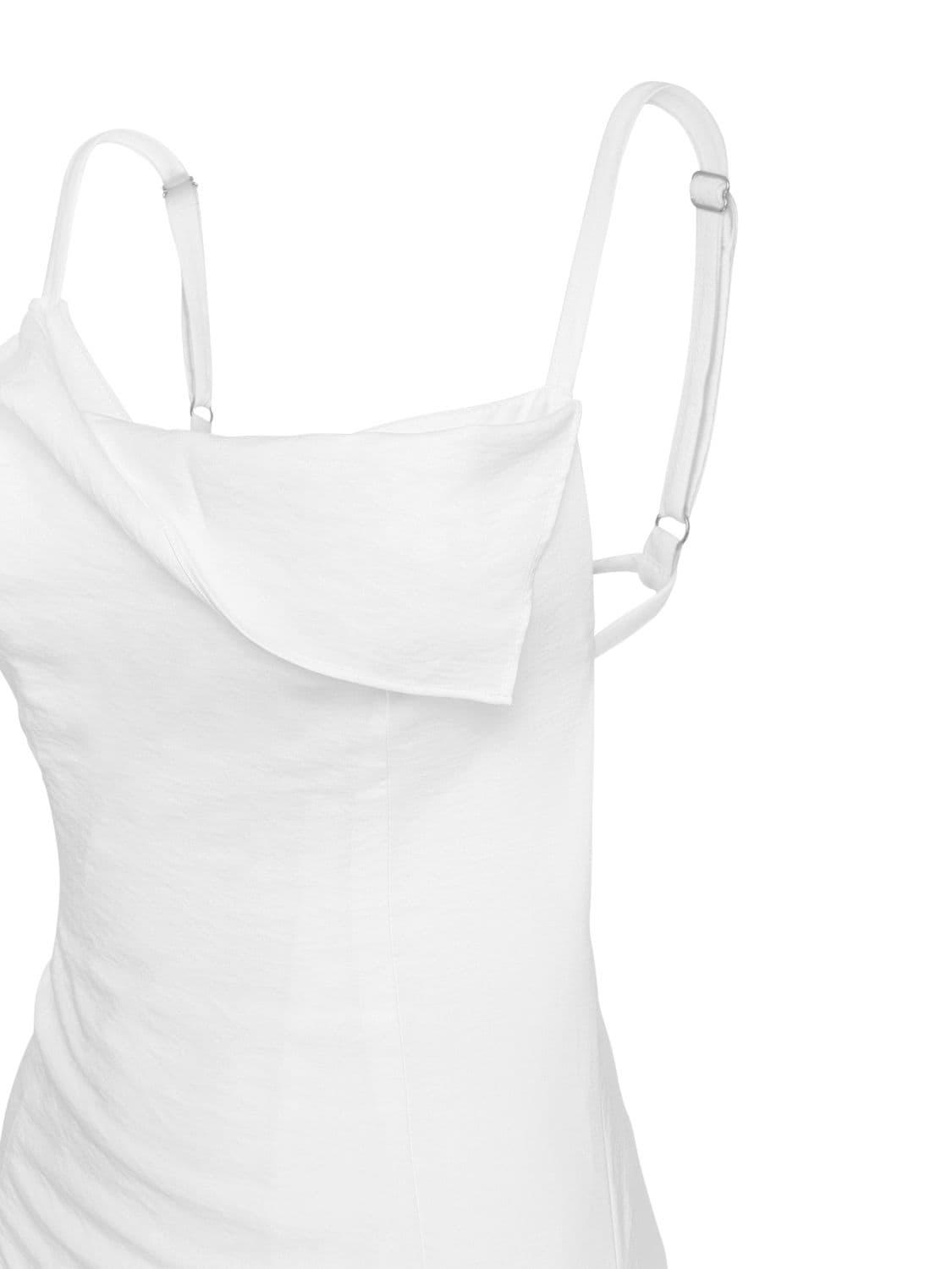 JACQUEMUS La Robe Saudade Long Viscose Blend Dress In White Product Image