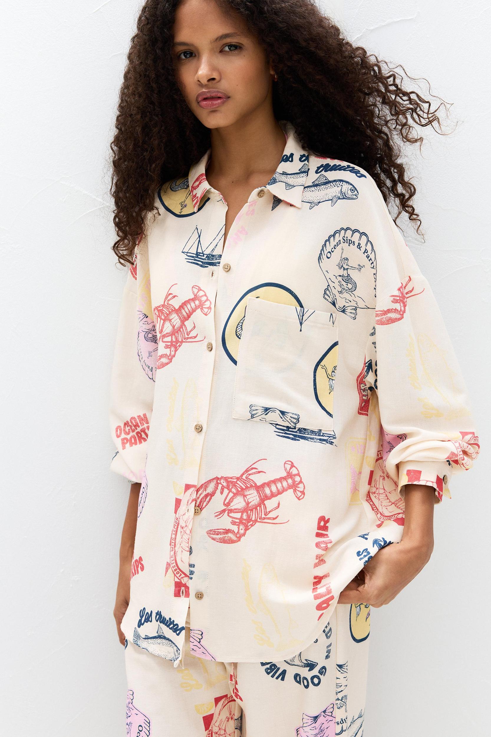 Printed long sleeve shirt Product Image