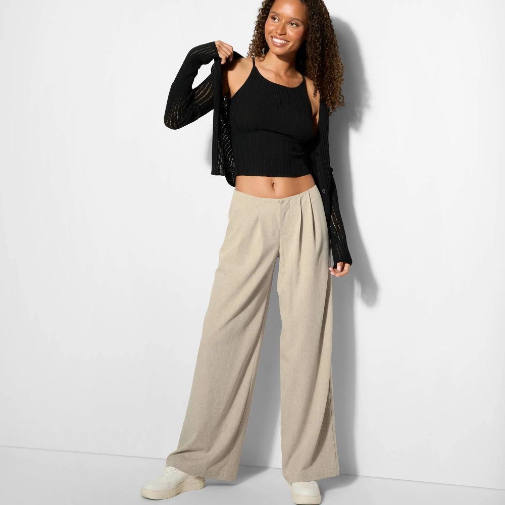 Women's Linen Trousers - Wild Fable™ Beige Product Image