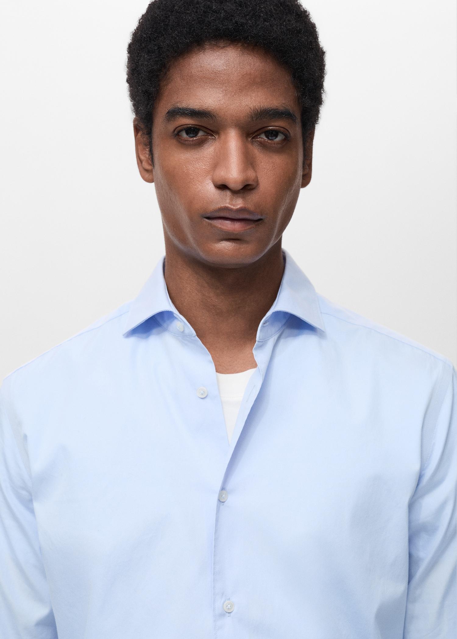 100% cotton regular-fit shirt - Men | MANGO USA Product Image