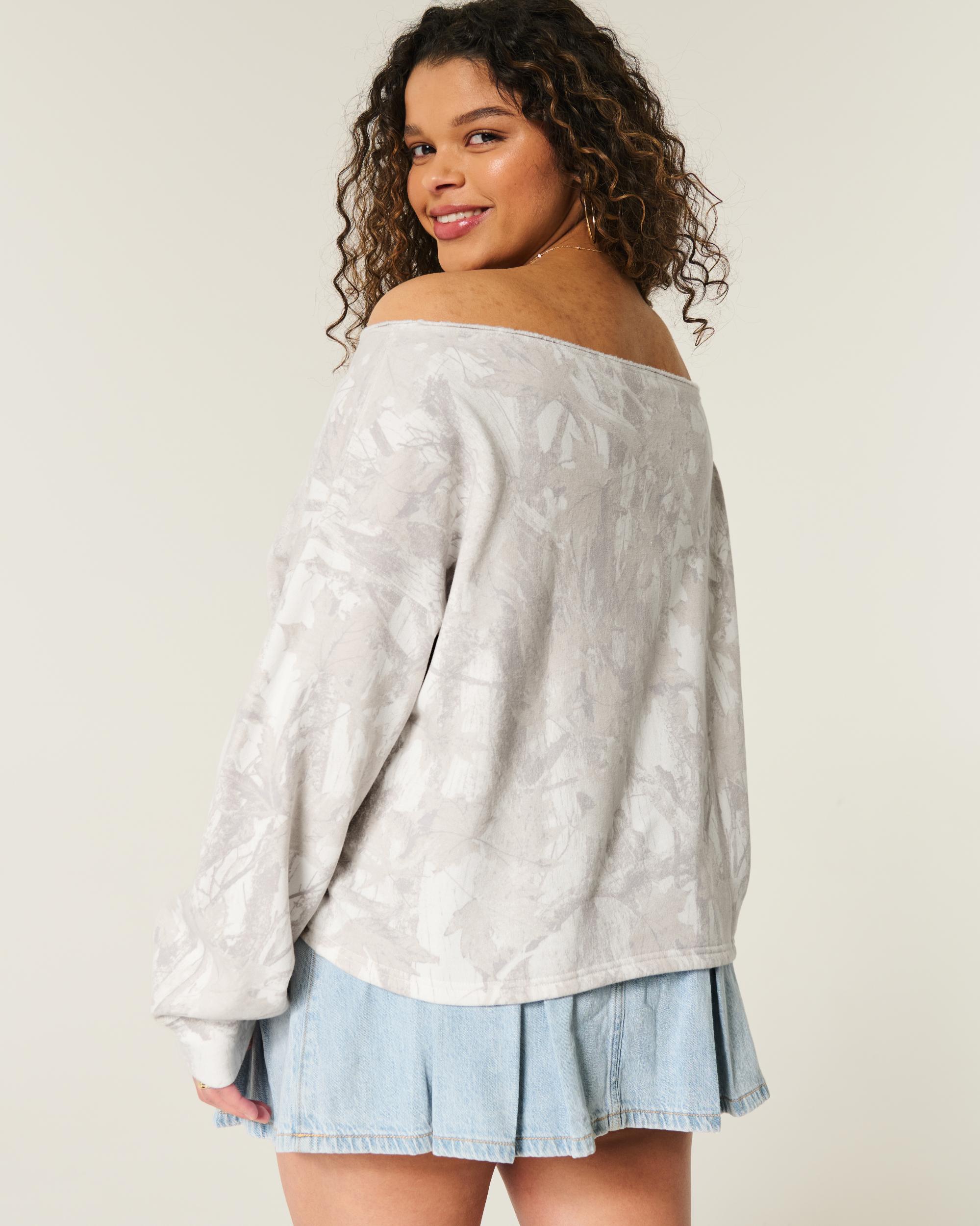 Easy Double Off-the-Shoulder University of Georgia Graphic Sweatshirt Product Image