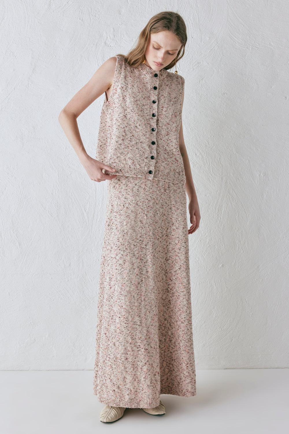 Anaya Knit Vest Pink Marle Product Image