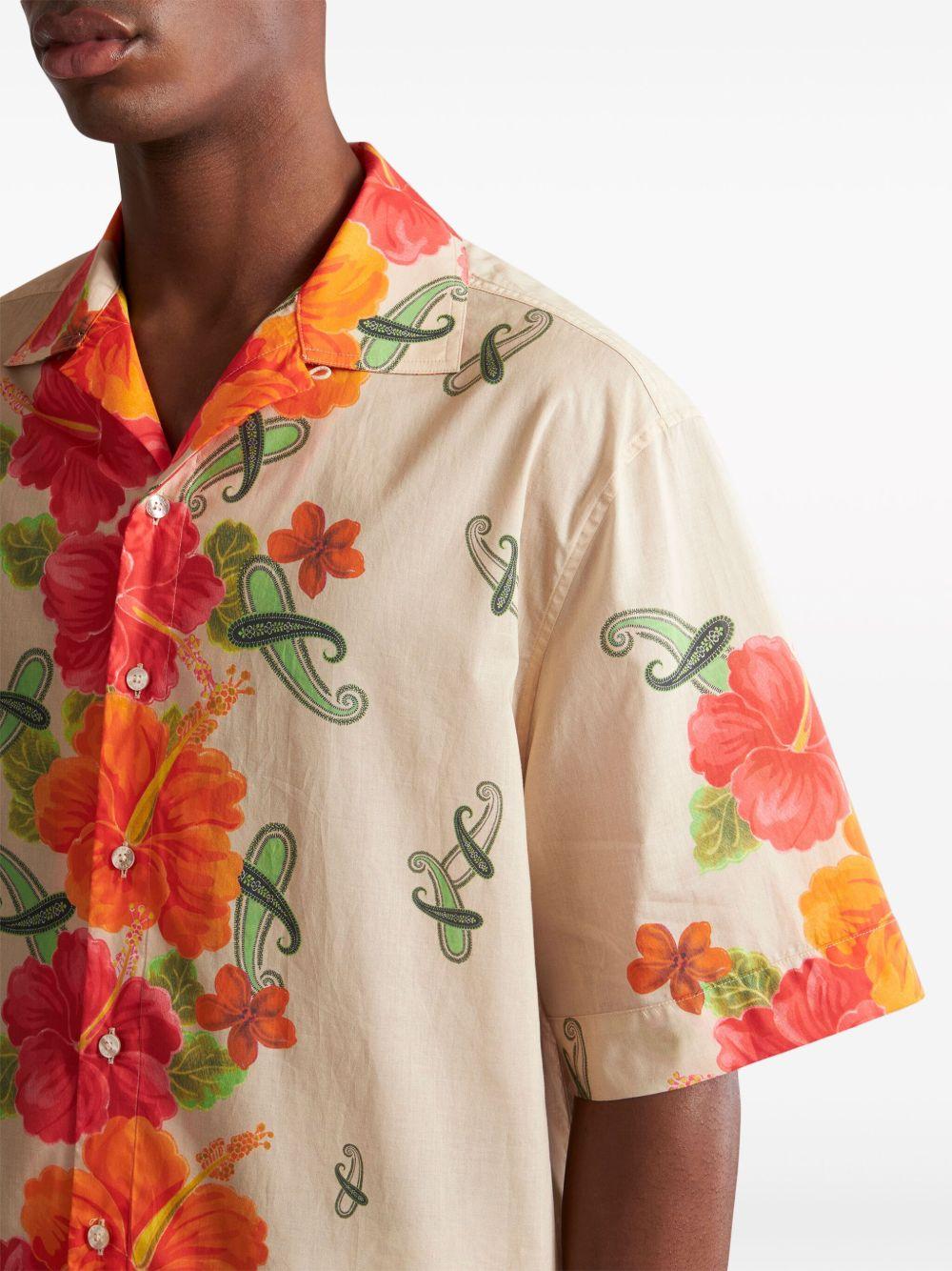 floral-print cotton shirt Product Image