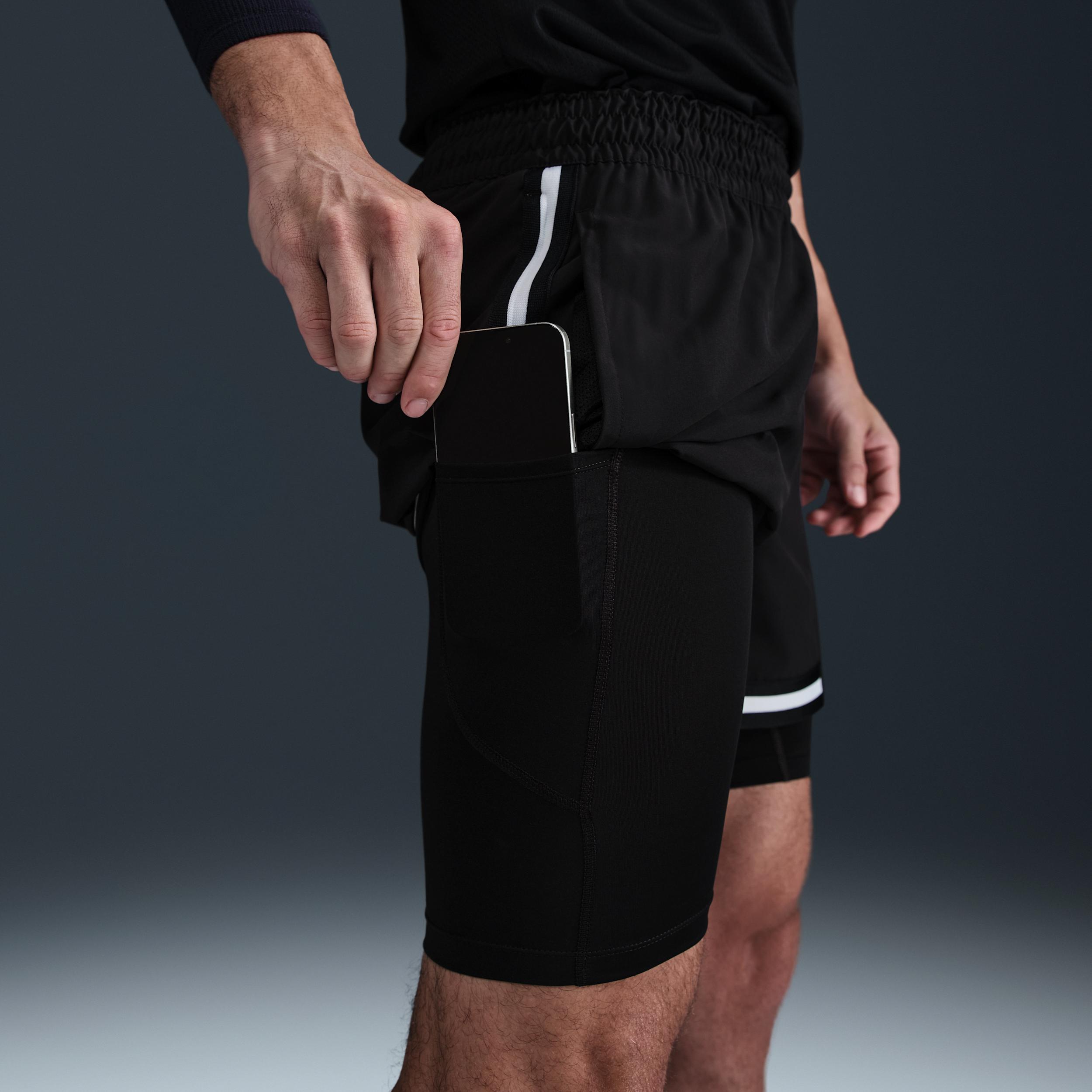 Nike Mens DNA Dri-FIT 4 2-in-1 Basketball Shorts | HJ4233-010 Product Image