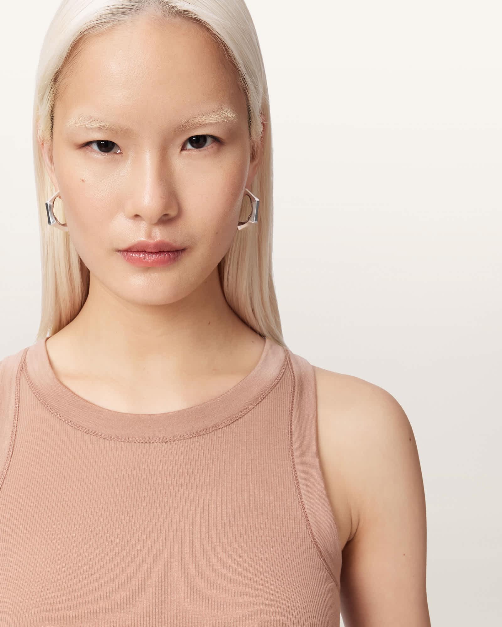 Rina Crew Neck Sleeveless Tank Top TUSCAN PINK | ALLSAINTS US Product Image