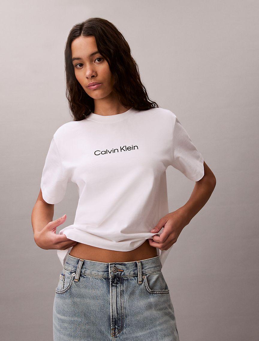 Standard Logo Boxy Fit Crewneck T-Shirt Product Image