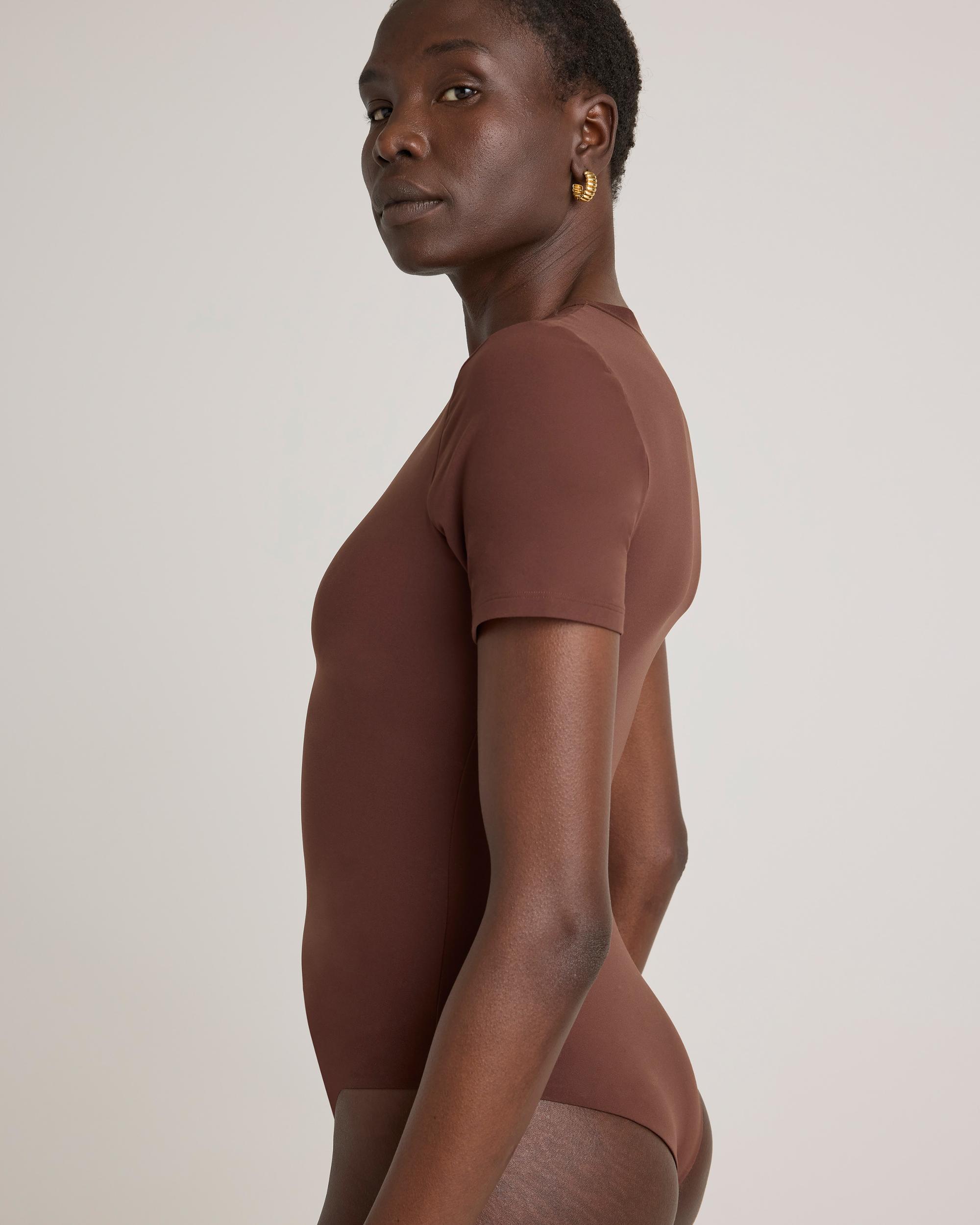 Quince | Women's Second Skin T-Shirt Bodysuit Size XS, Nylon/Spandex Product Image