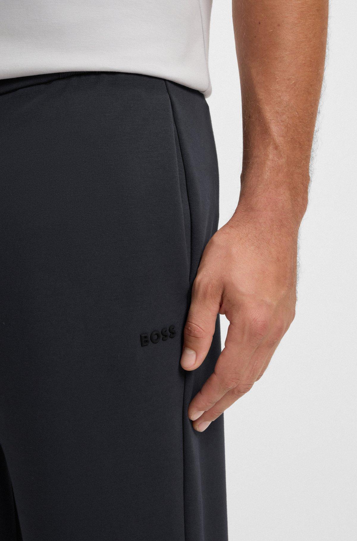 Cotton tracksuit bottoms with striped trims Product Image