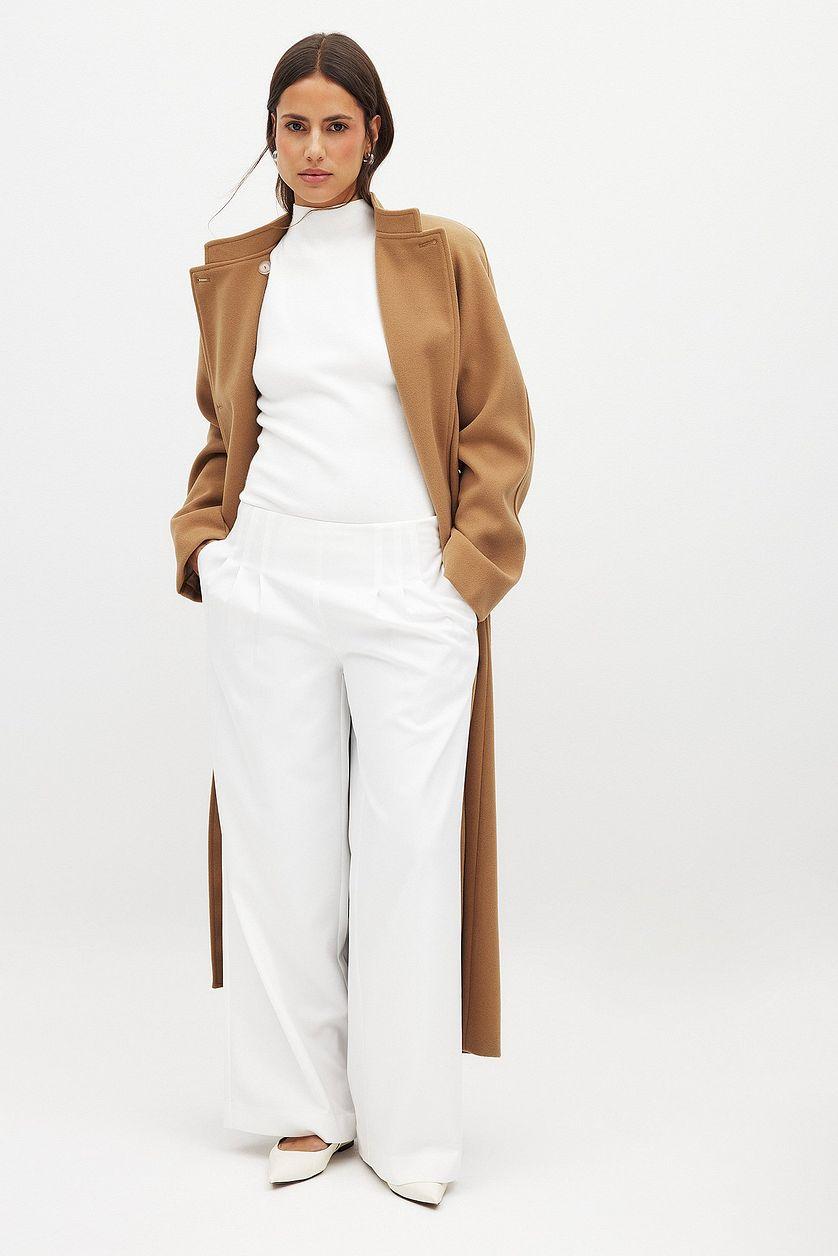 Wide Mid Waist Trousers Product Image