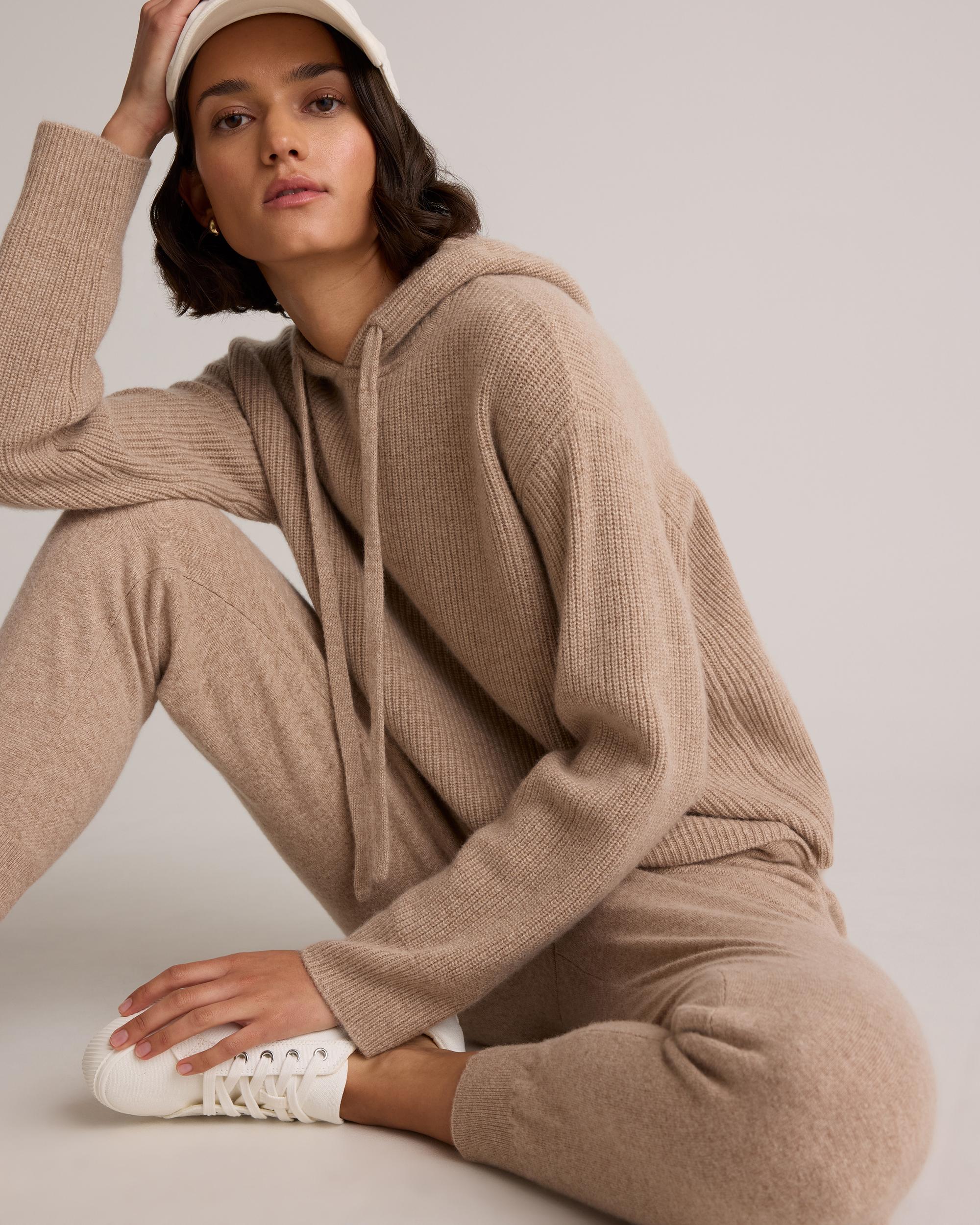 Quince | Women's Mongolian Cashmere Fisherman Crewneck Sweater Product Image