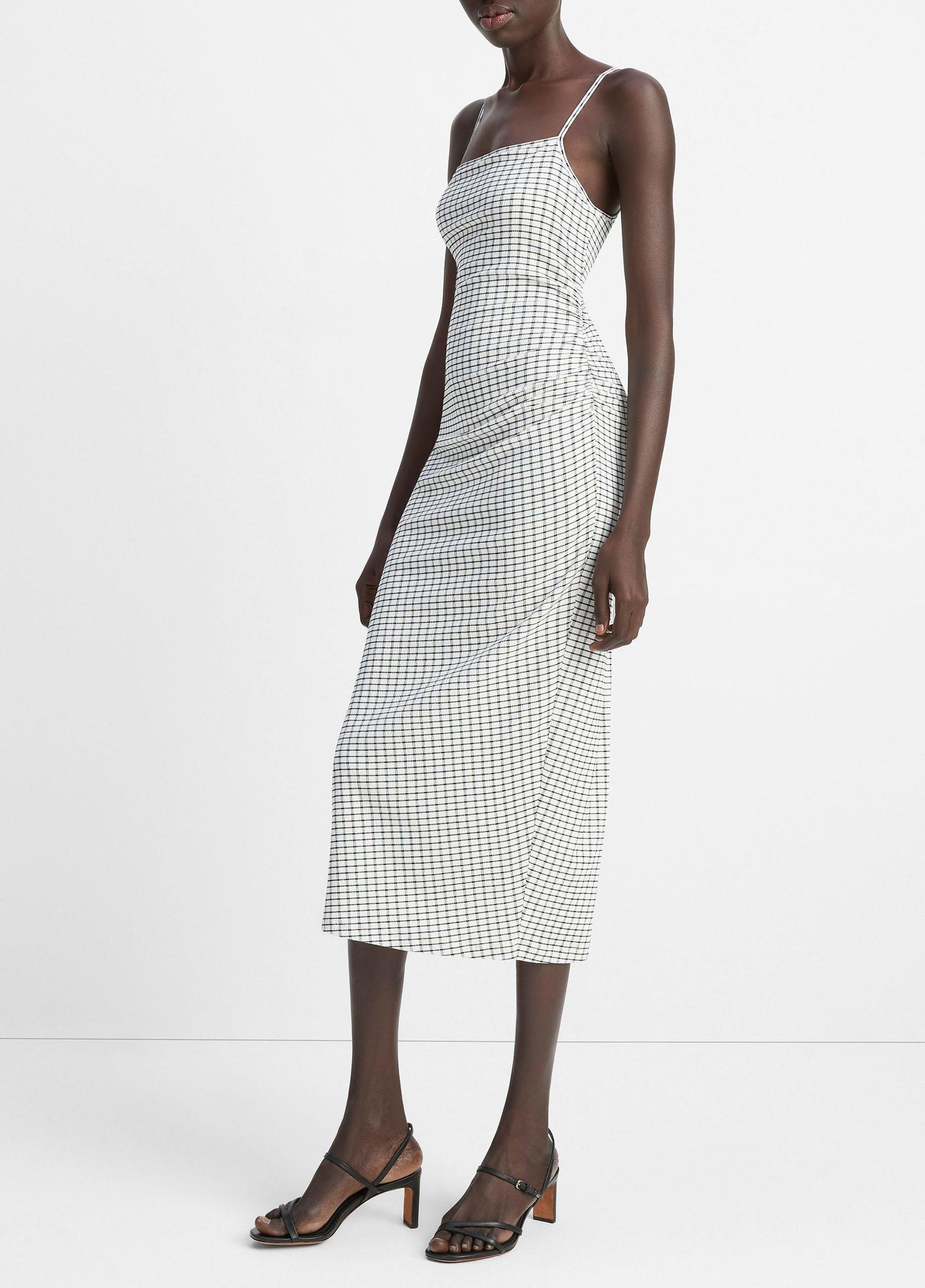 Checked Smocked Tank Dress Product Image