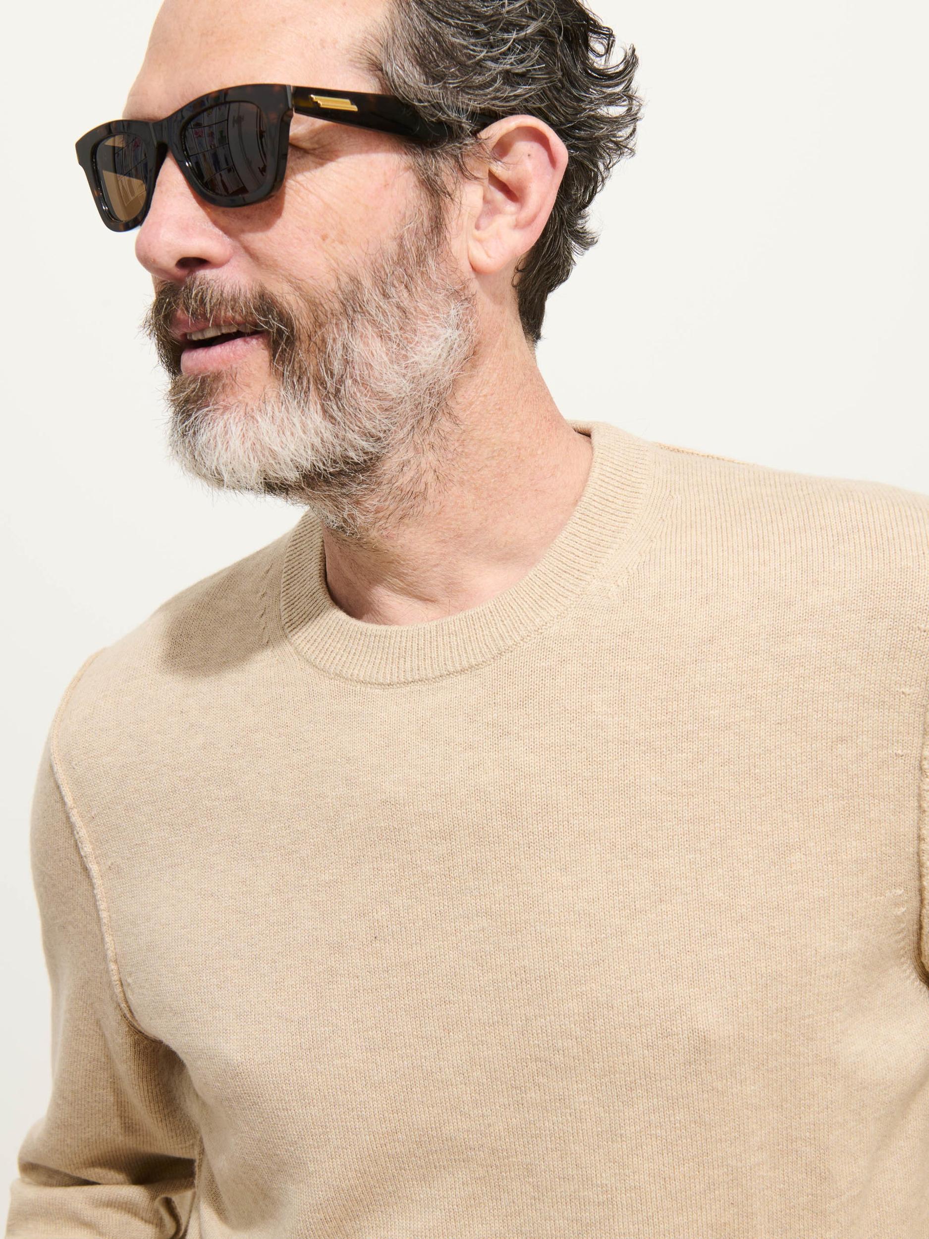 Reverse Seam Crew In Wool Cotton Product Image