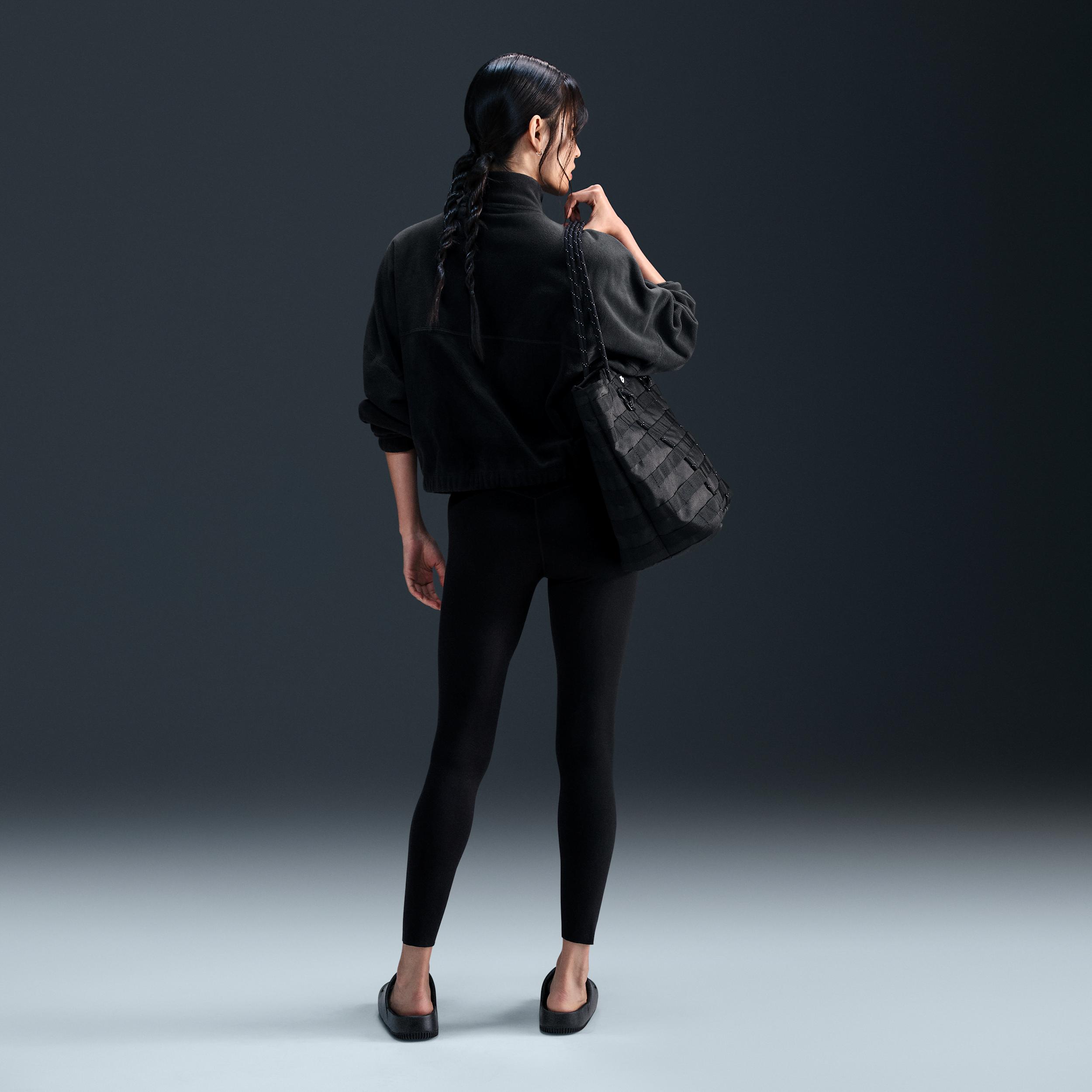 Nike Womens One Therma-FIT Oversized 1/2-Zip Fleece Top | FV7955-010 Product Image