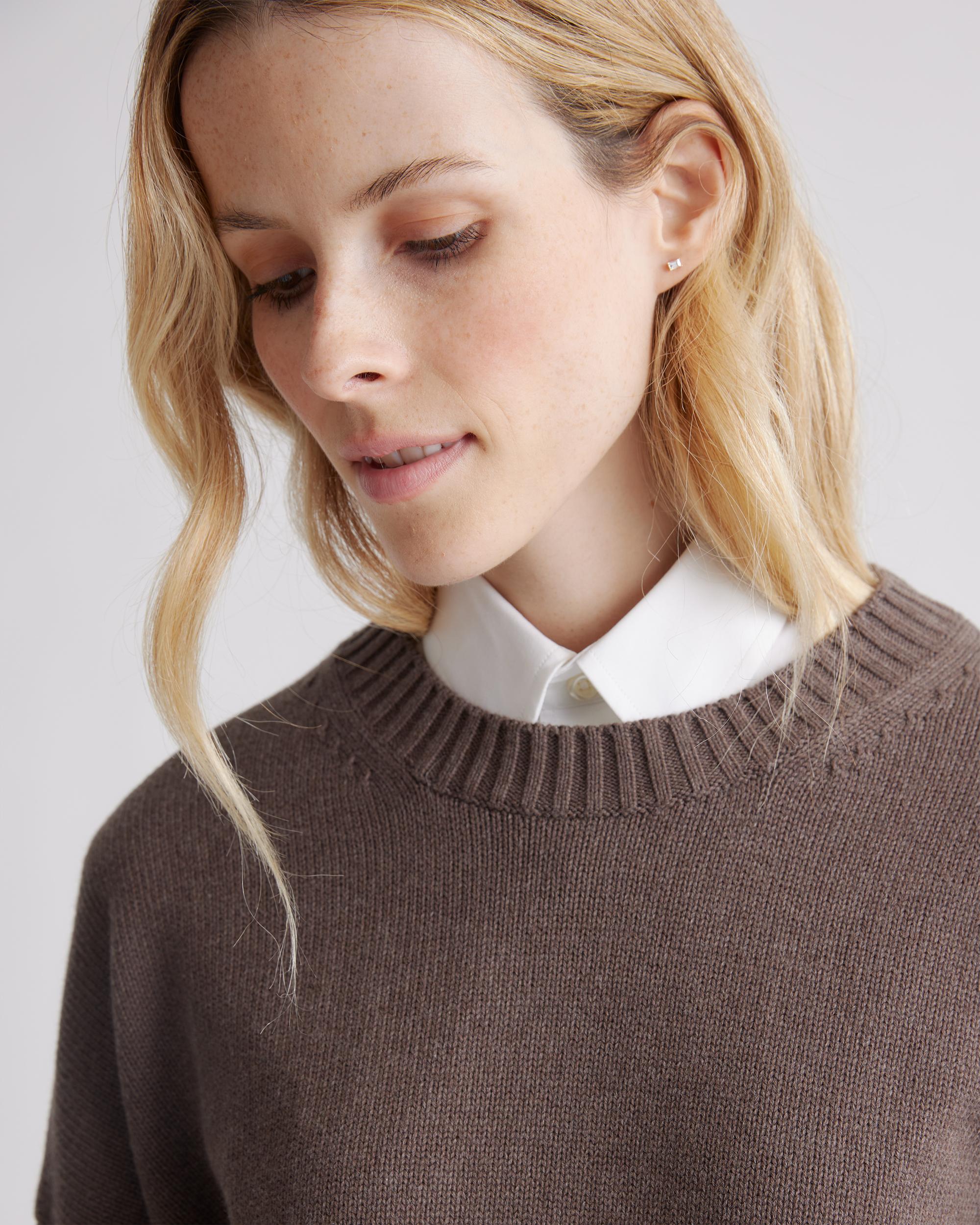 Quince | Women's Boyfriend Crew Sweater Size XS, Organic Cotton Product Image