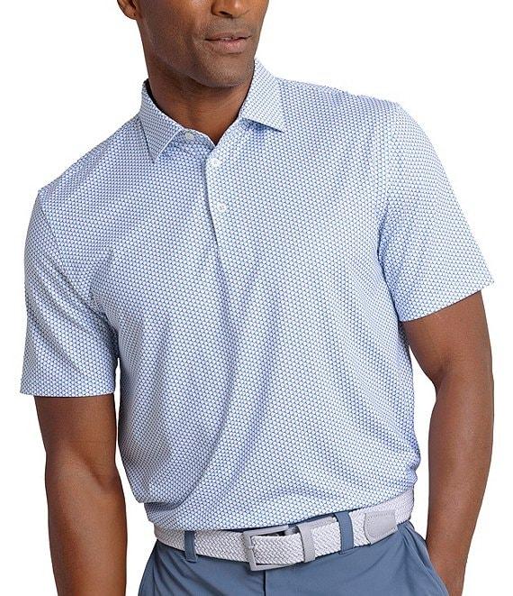 Southern Tide Performance Stretch Driver On The Ball Printed Short Sleeve Polo Shirt Product Image