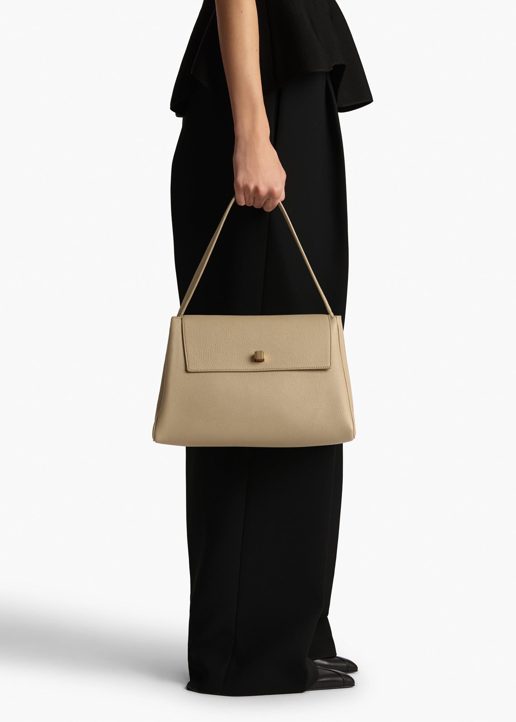 Audrey Top Handle Bag in Sage Pebbled Leather Product Image