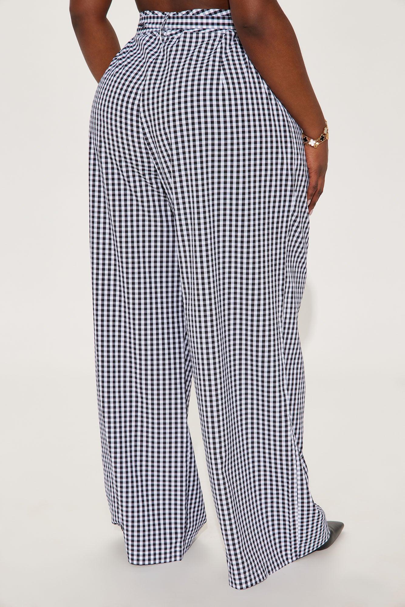 Sweet Nothing Gingham Pant - Black/White Product Image