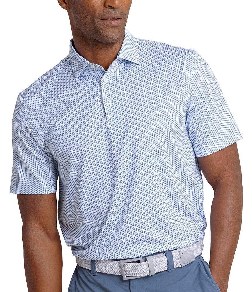 Southern Tide Performance Stretch Driver On The Ball Printed Short Sleeve Polo Shirt Product Image