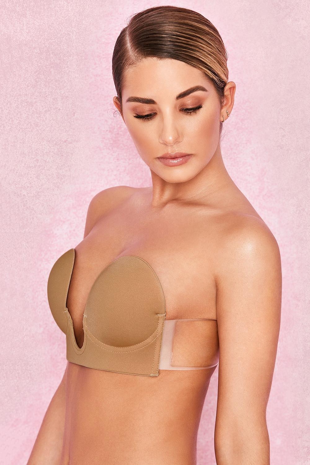  u plunge self adhesive bra - beige Product Image