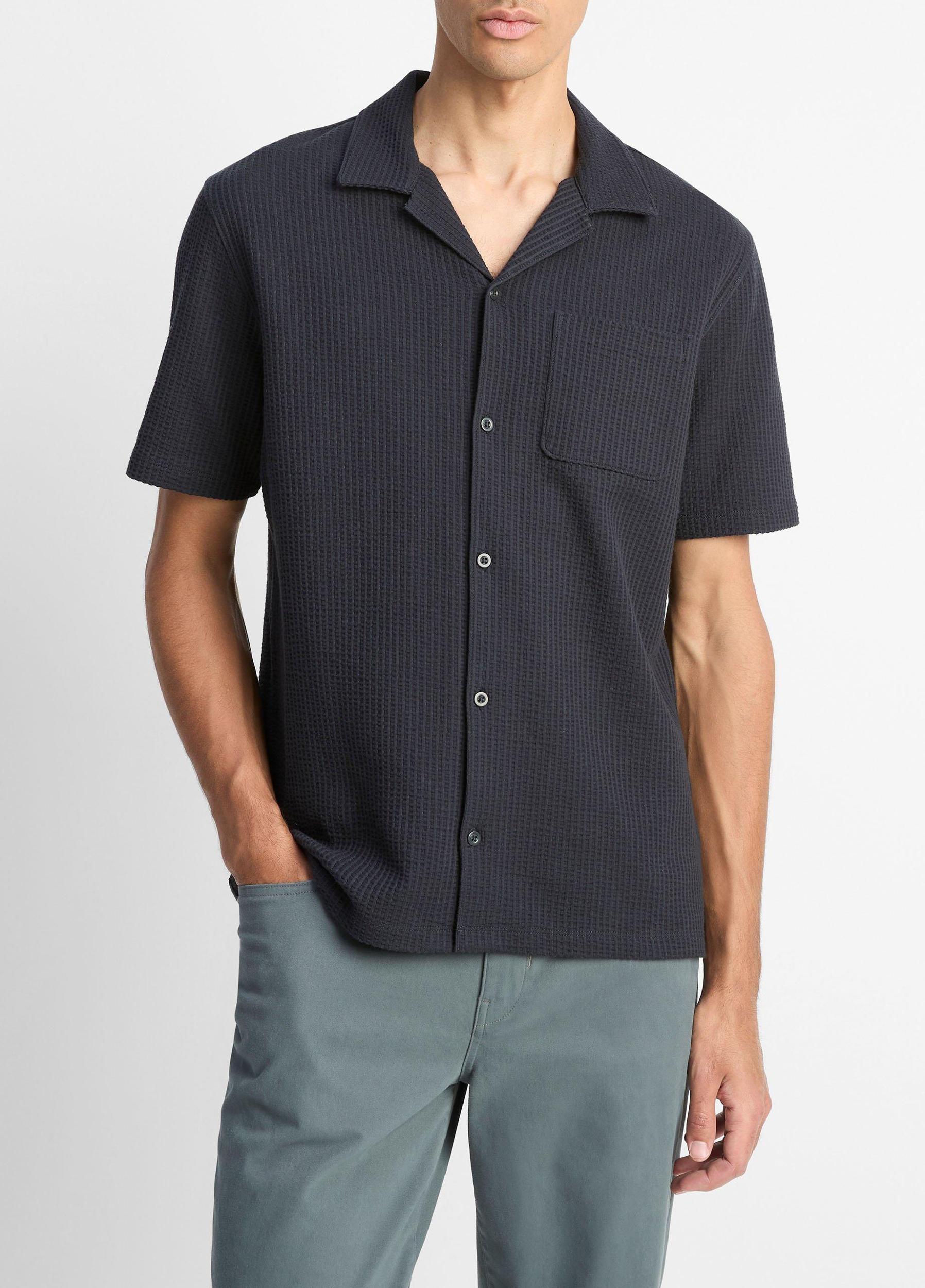 Seersucker-Knit Cotton Cabana Shirt Product Image