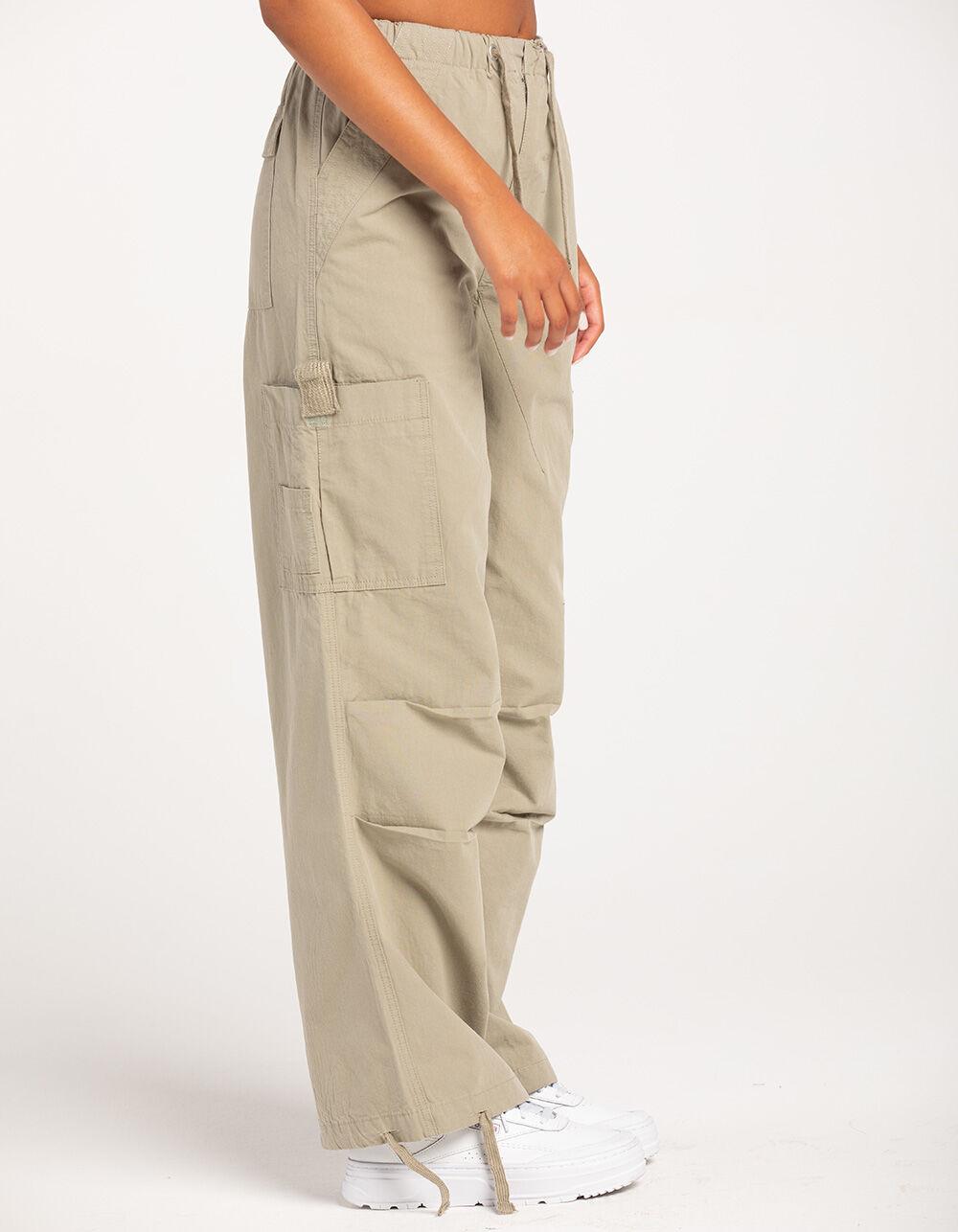 RSQ Womens Low Rise Parachute Cargo Pants - SAGE Product Image