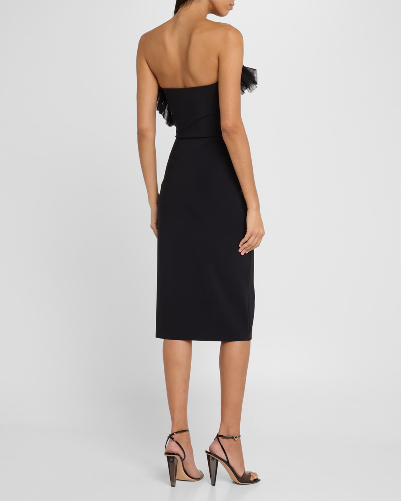 Strapless Ruffle-Trim Bodycon Dress Product Image