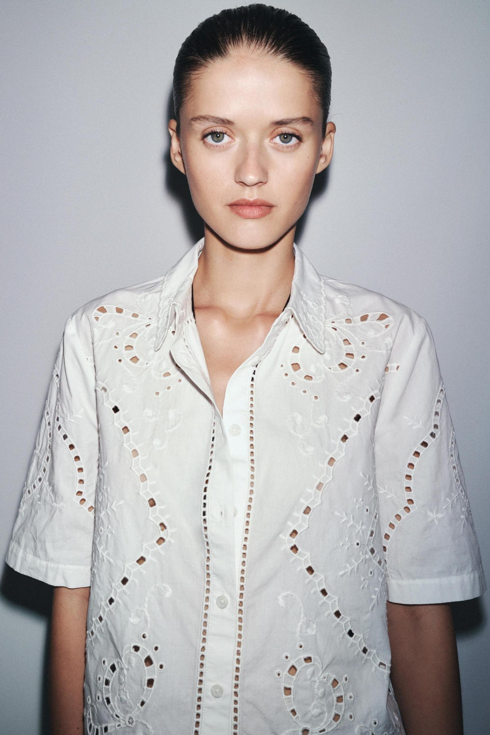 EMBROIDERED SHIRT ZW COLLECTION Product Image