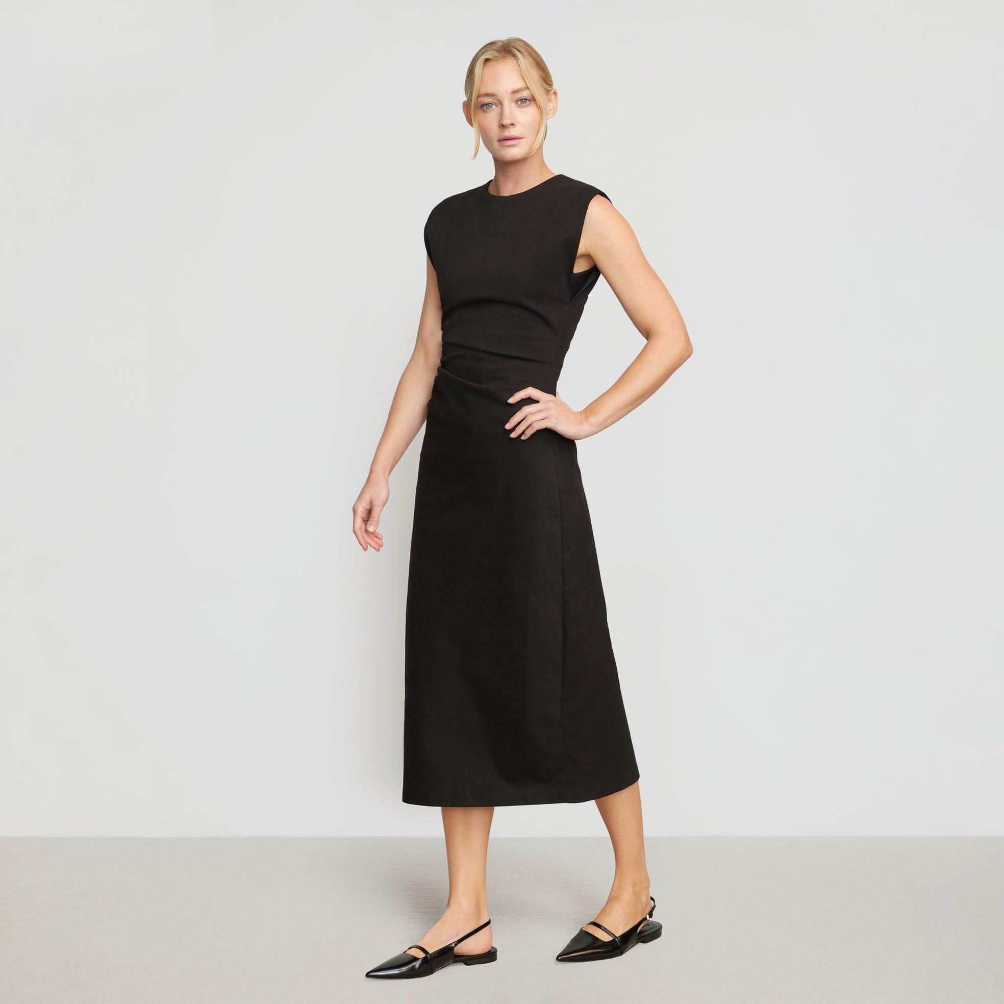 Iman Split-Hem Cotton Twill Dress Product Image