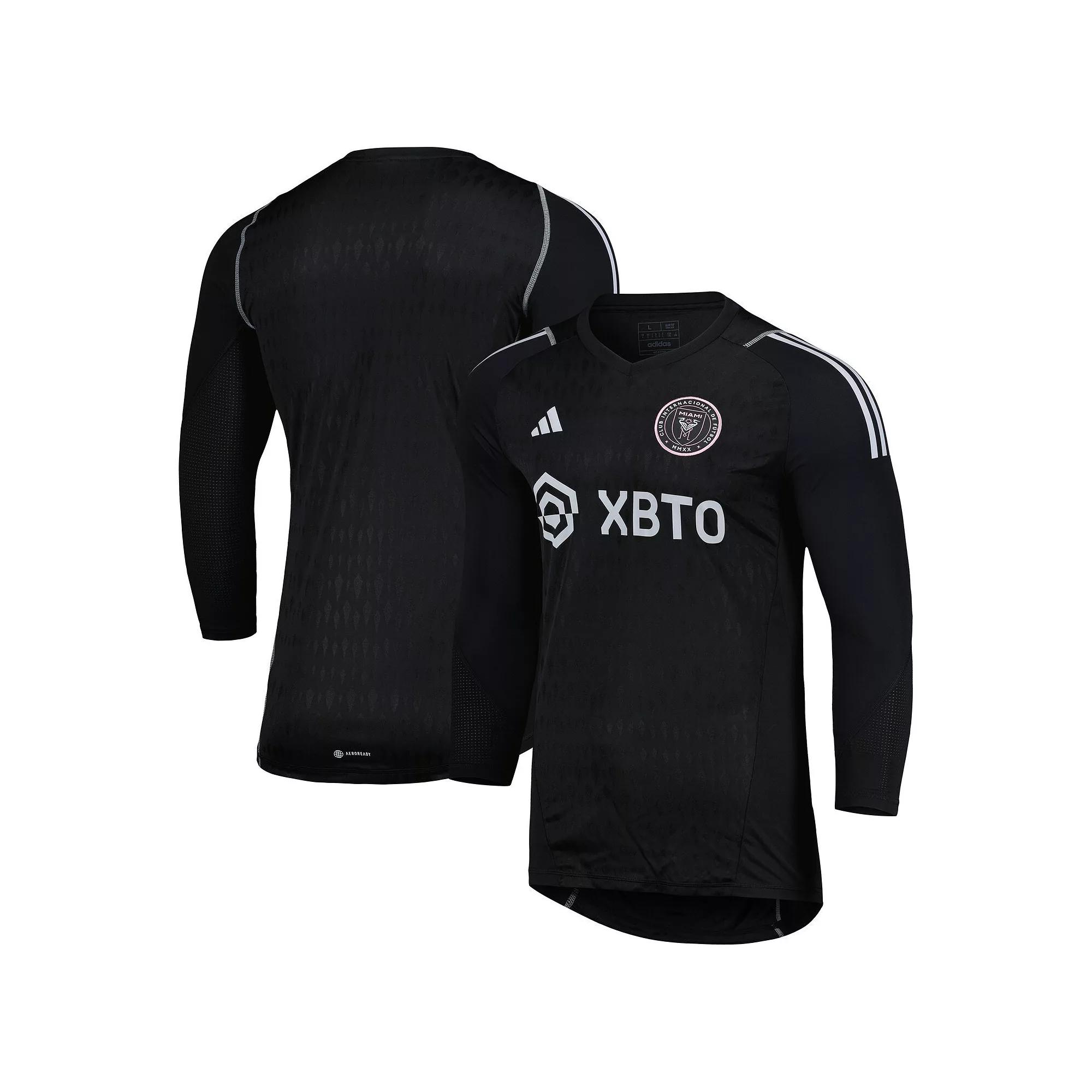 Men's adidas Black Inter Miami CF 2023 Goalkeeper Long Sleeve Replica Jersey,  Product Image