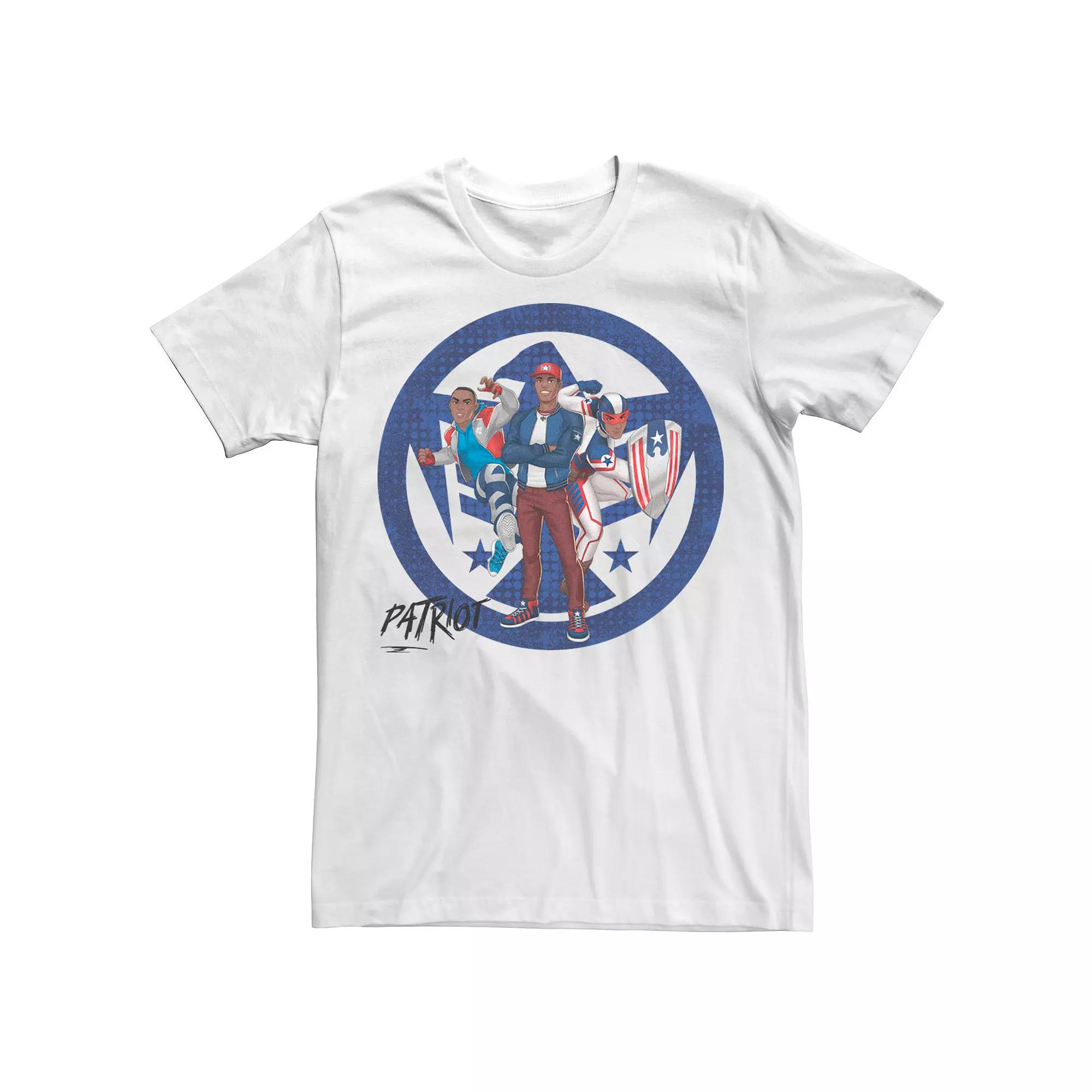Men's Marvel Rising Secret Warriors Patriot Symbol Collage Graphic Tee, Size: XXL, White Product Image