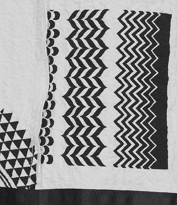 Ali Miles Round Neck 3/4 Sleeve Print Popover Tunic Product Image