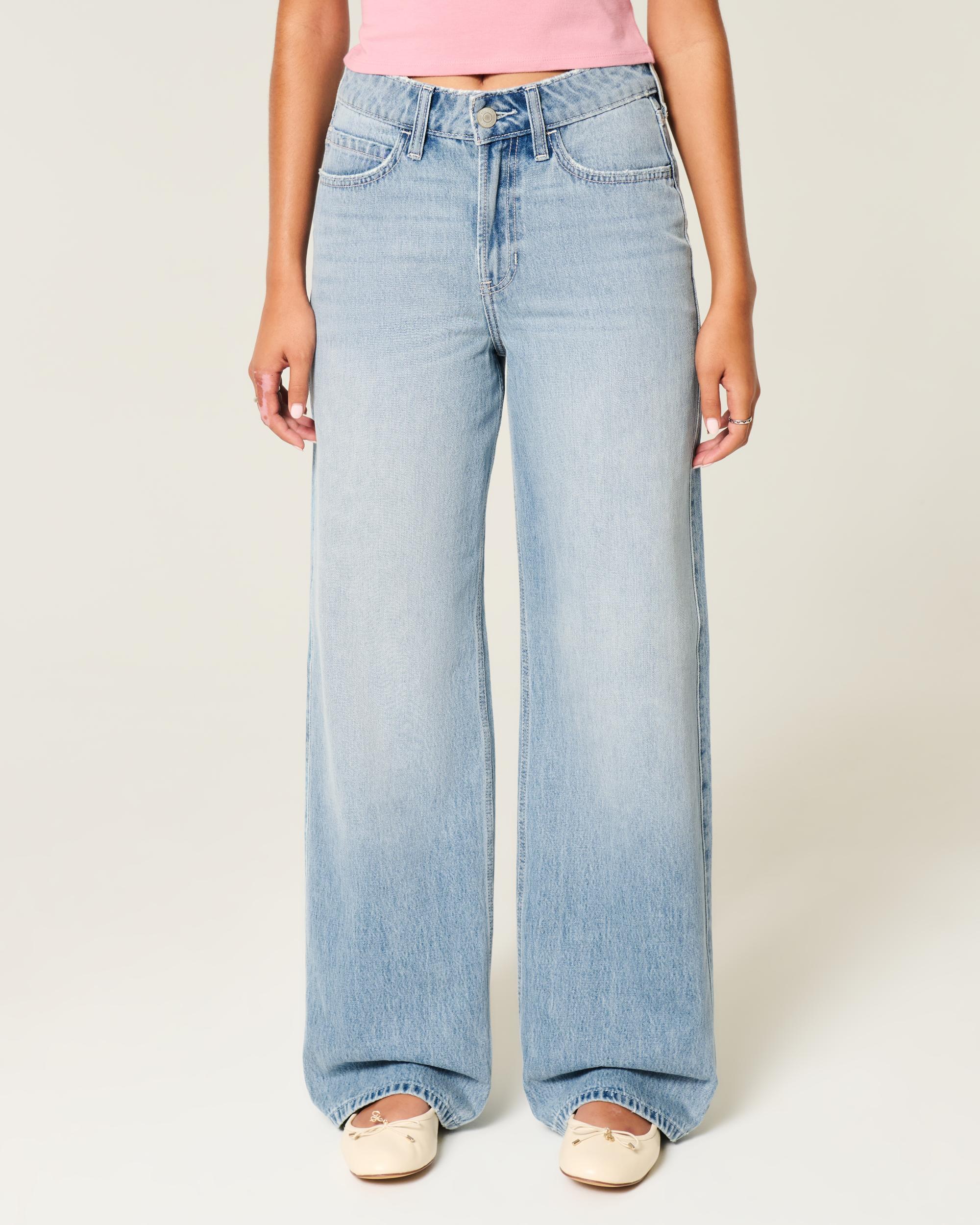 High-Rise Medium Wash Baggy Jeans Product Image