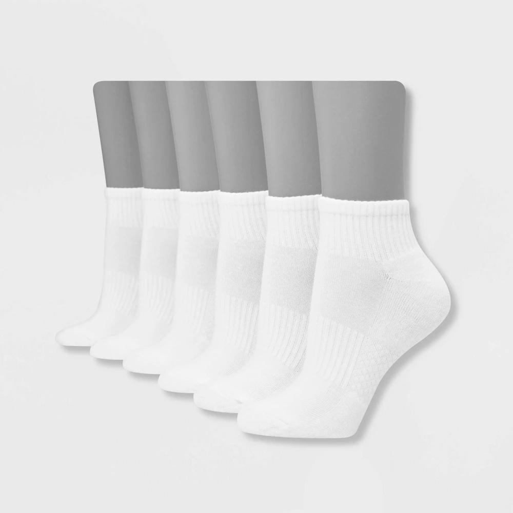 Hanes Moves Premium Women's 6pk Ankle Socks, X-Temp Extended Size 8-10 Product Image