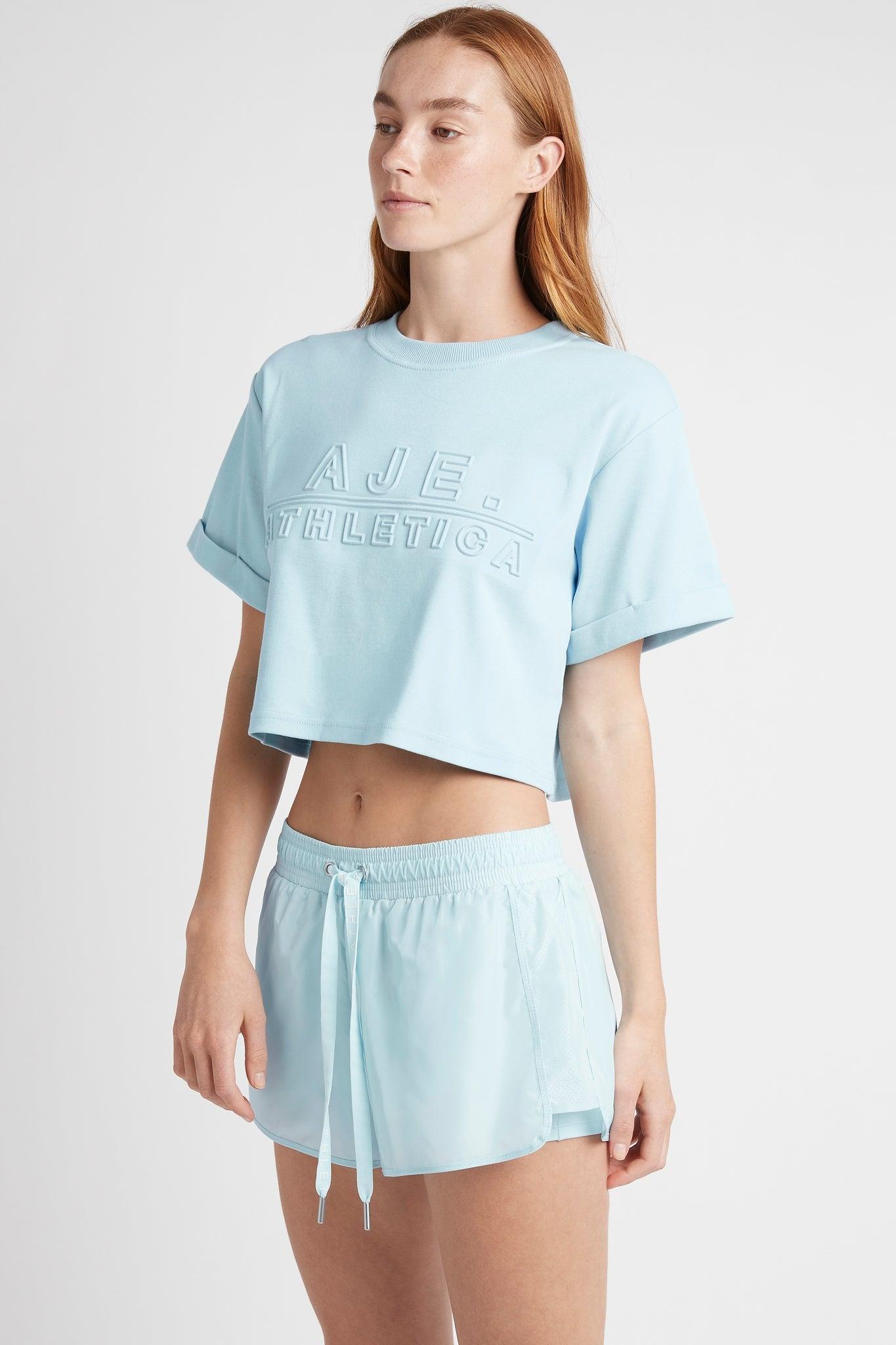 Cropped Embossed Classic Logo T-Shirt 105 Product Image