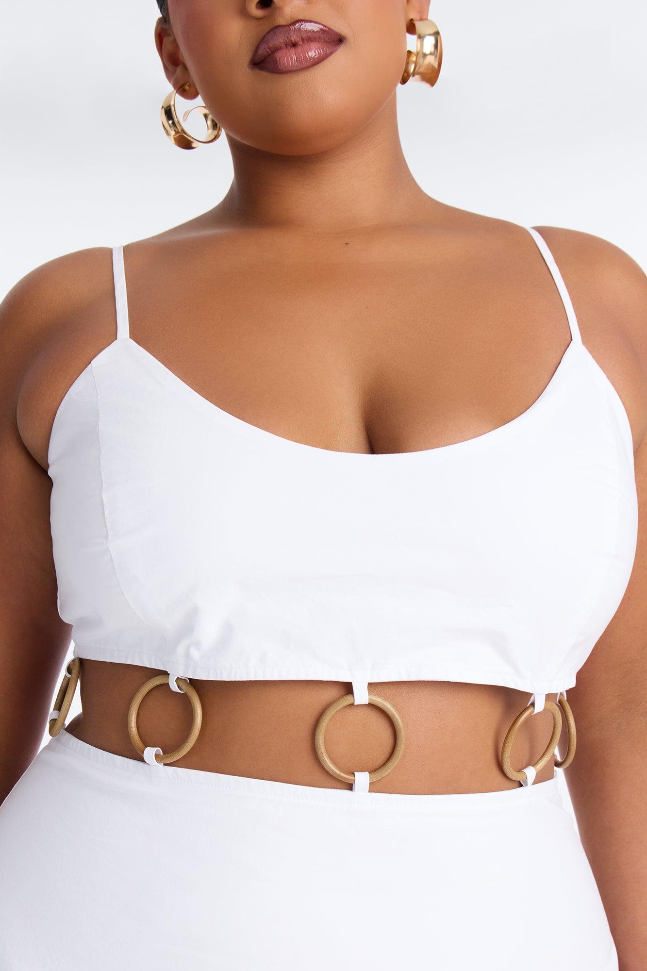 Paulina Poplin Maxi Dress - White Female Product Image