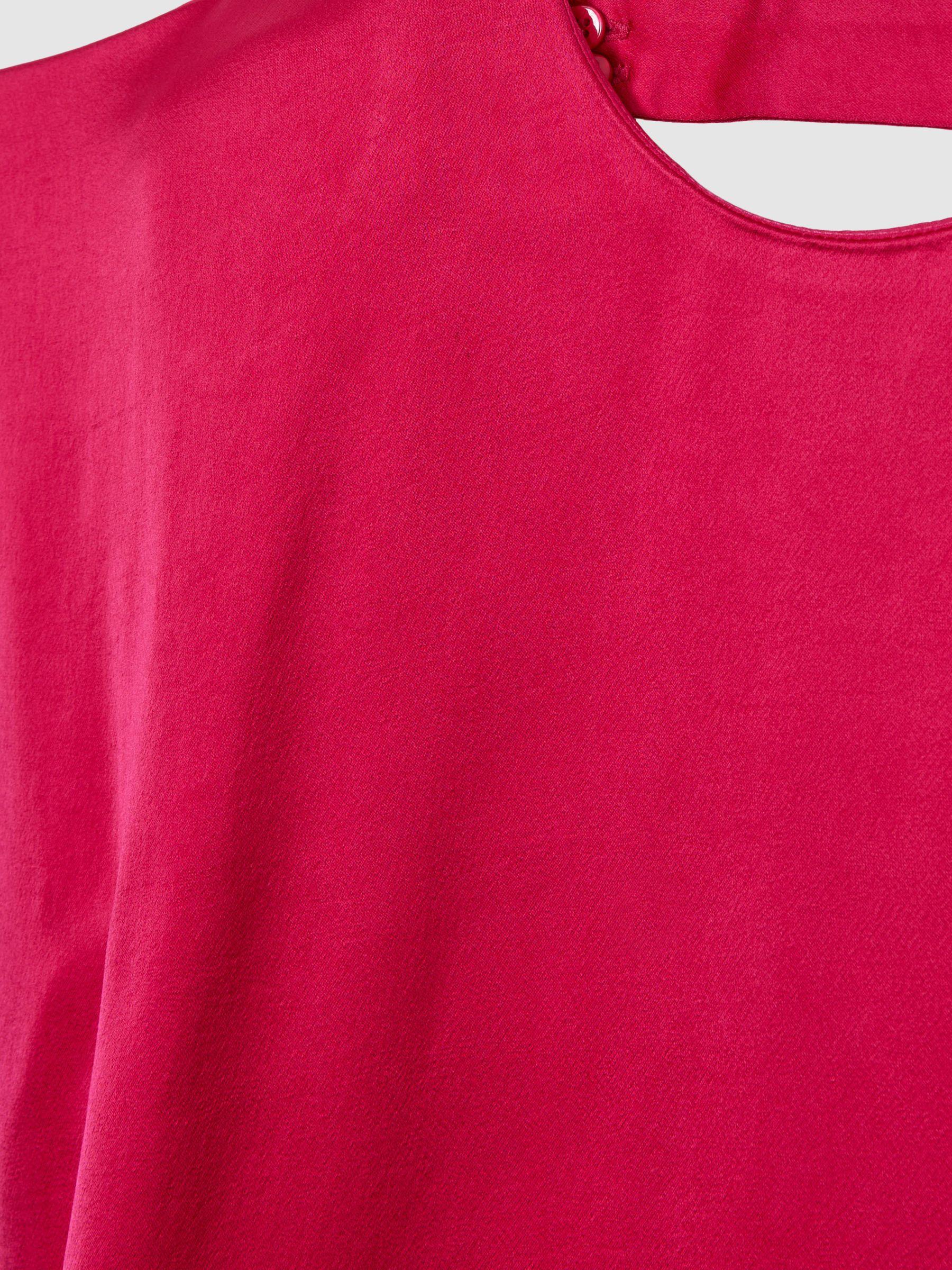 Satin Sleeveless Tunic Dress in Pink Product Image