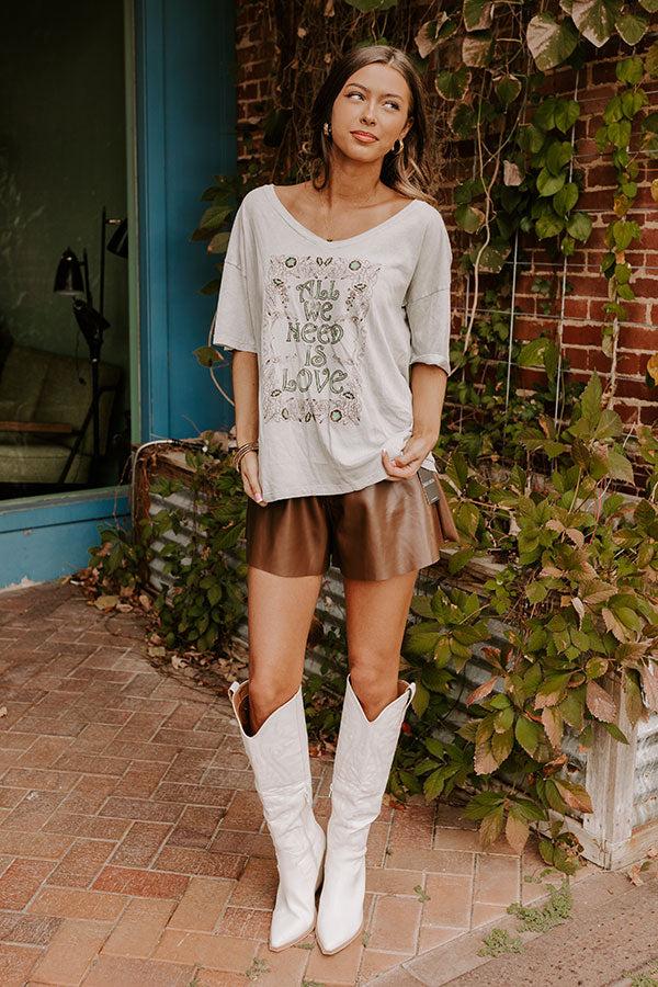 All We Need Is Love Vintage-Wash Graphic Tee Product Image